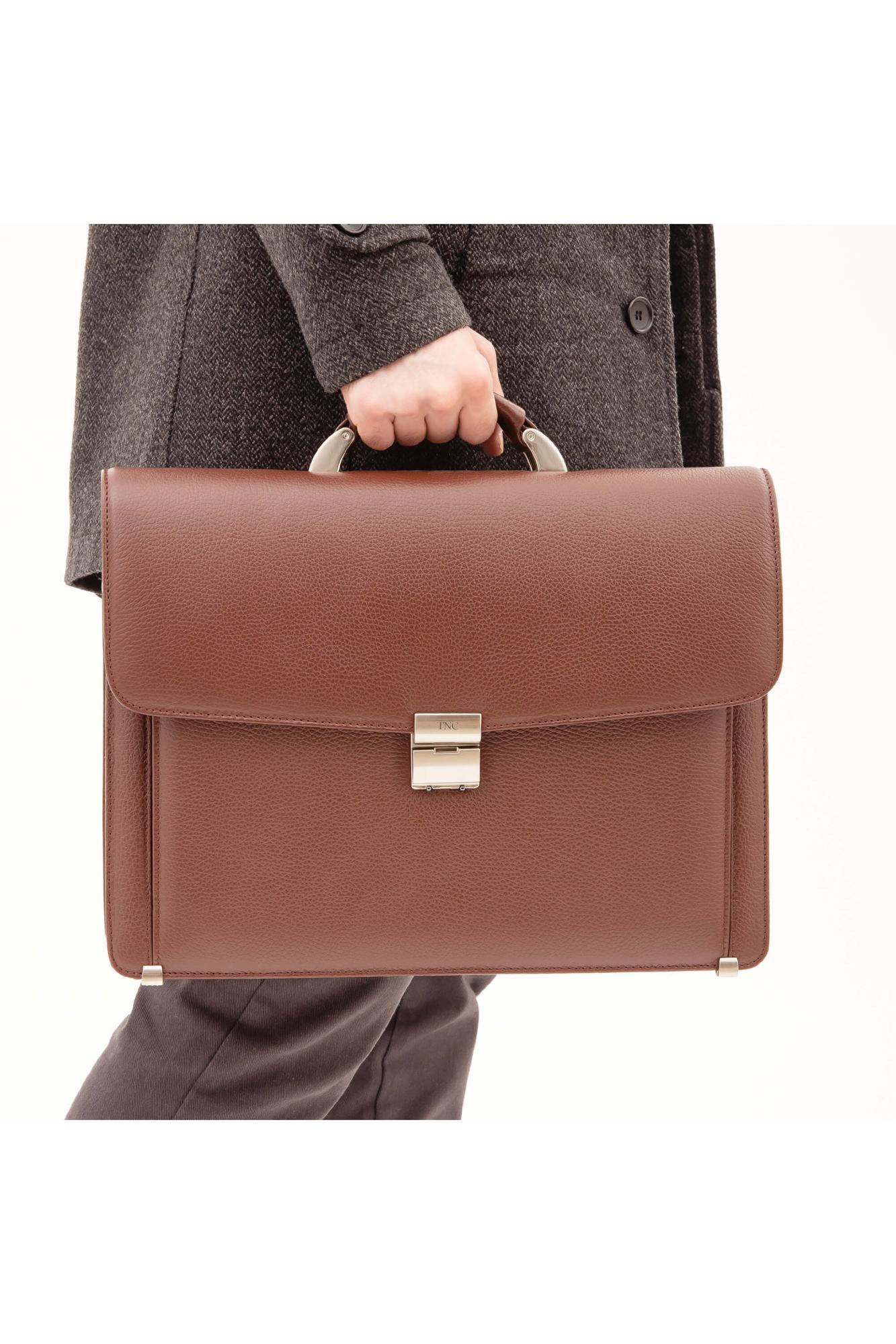 Tamer Tanca Erkek Hakiki Deri Taba Evrak Çantası