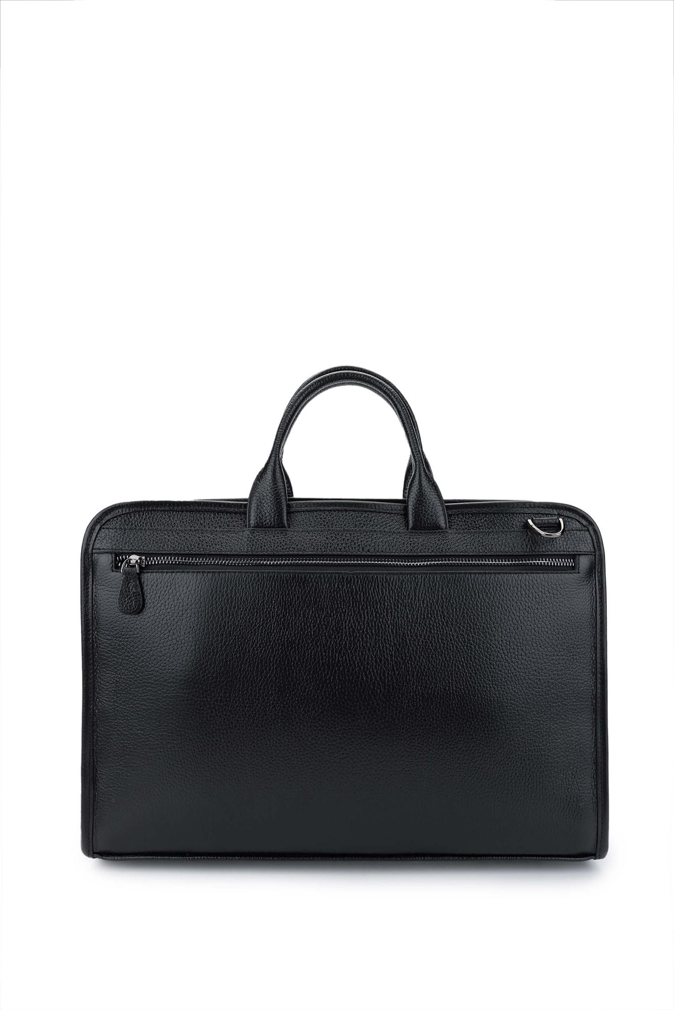 Tamer Tanca Erkek Hakiki Deri Siyah Floter Evrak Çantası