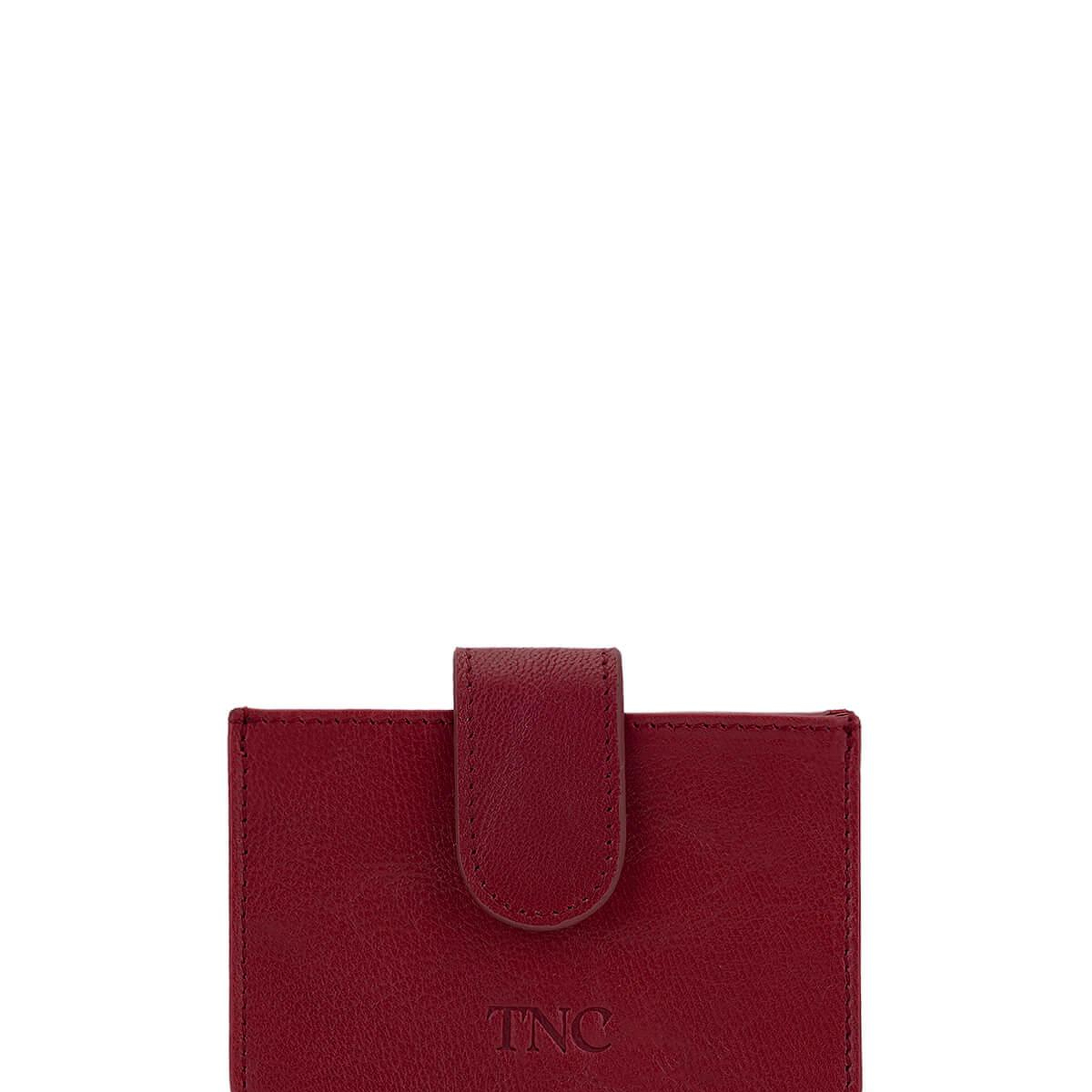 Tamer Tanca Unisex Hakiki Deri Bordo Kartlık