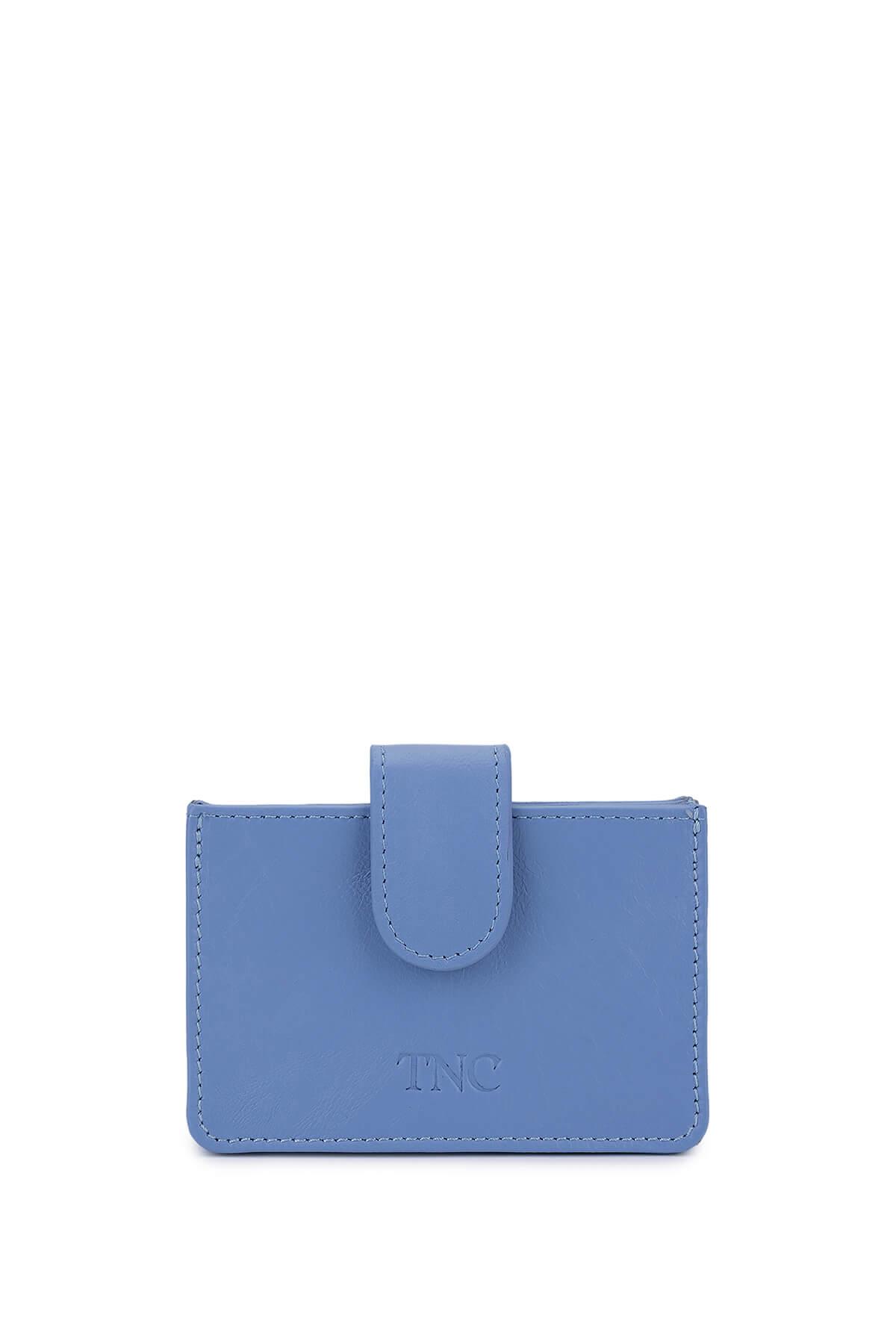 Tamer Tanca Unisex Hakiki Deri Buz Mavi Kartlık