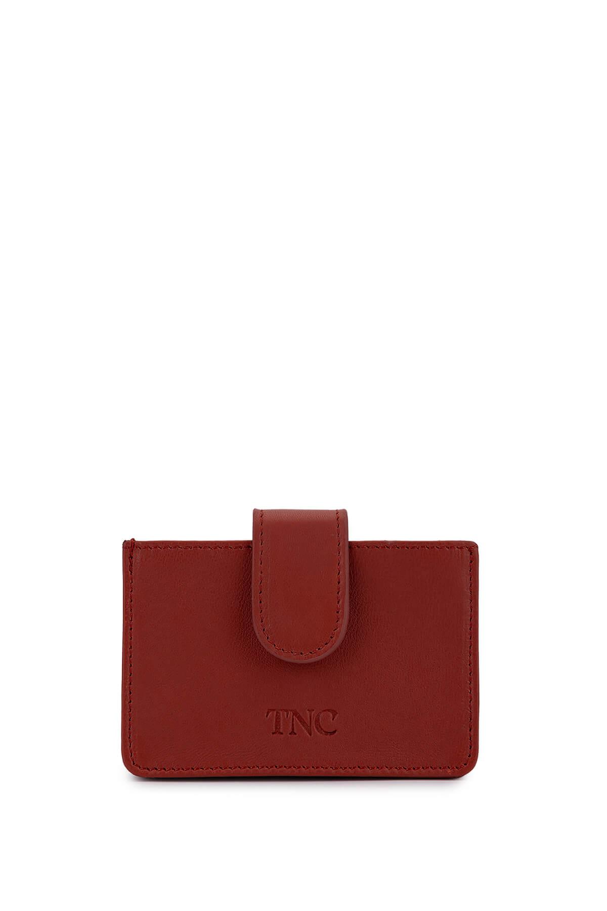 Tamer Tanca Unisex Hakiki Deri Kırmızı Kartlık
