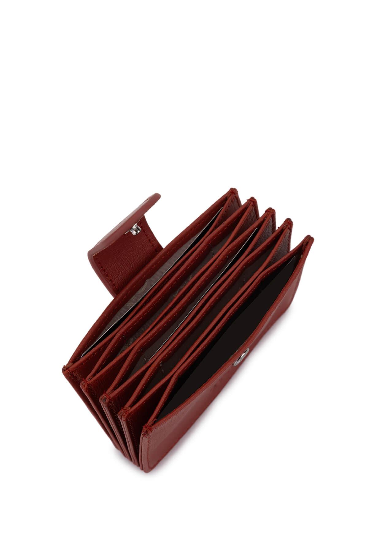 Tamer Tanca Unisex Hakiki Deri Kırmızı Kartlık