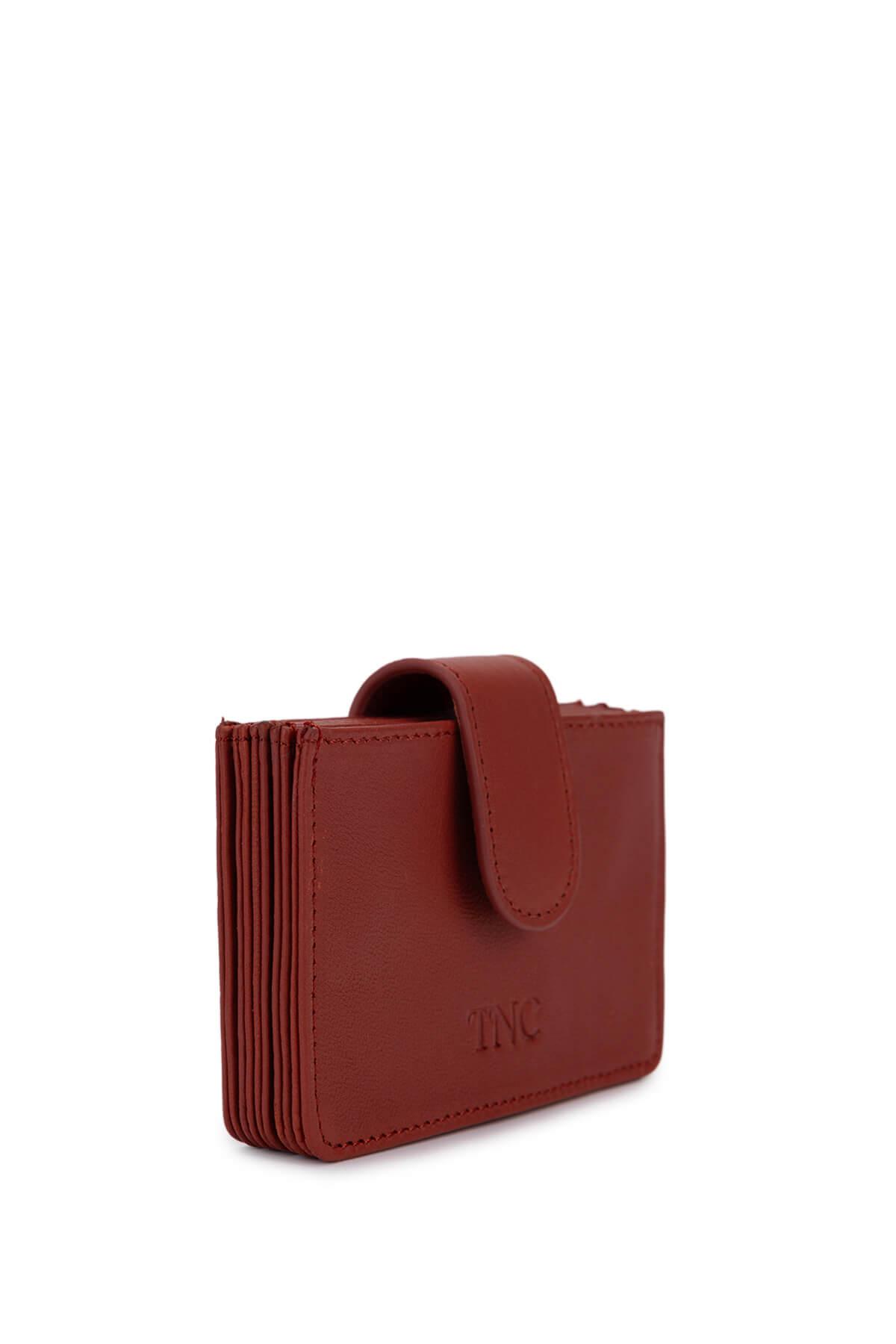 Tamer Tanca Unisex Hakiki Deri Kırmızı Kartlık