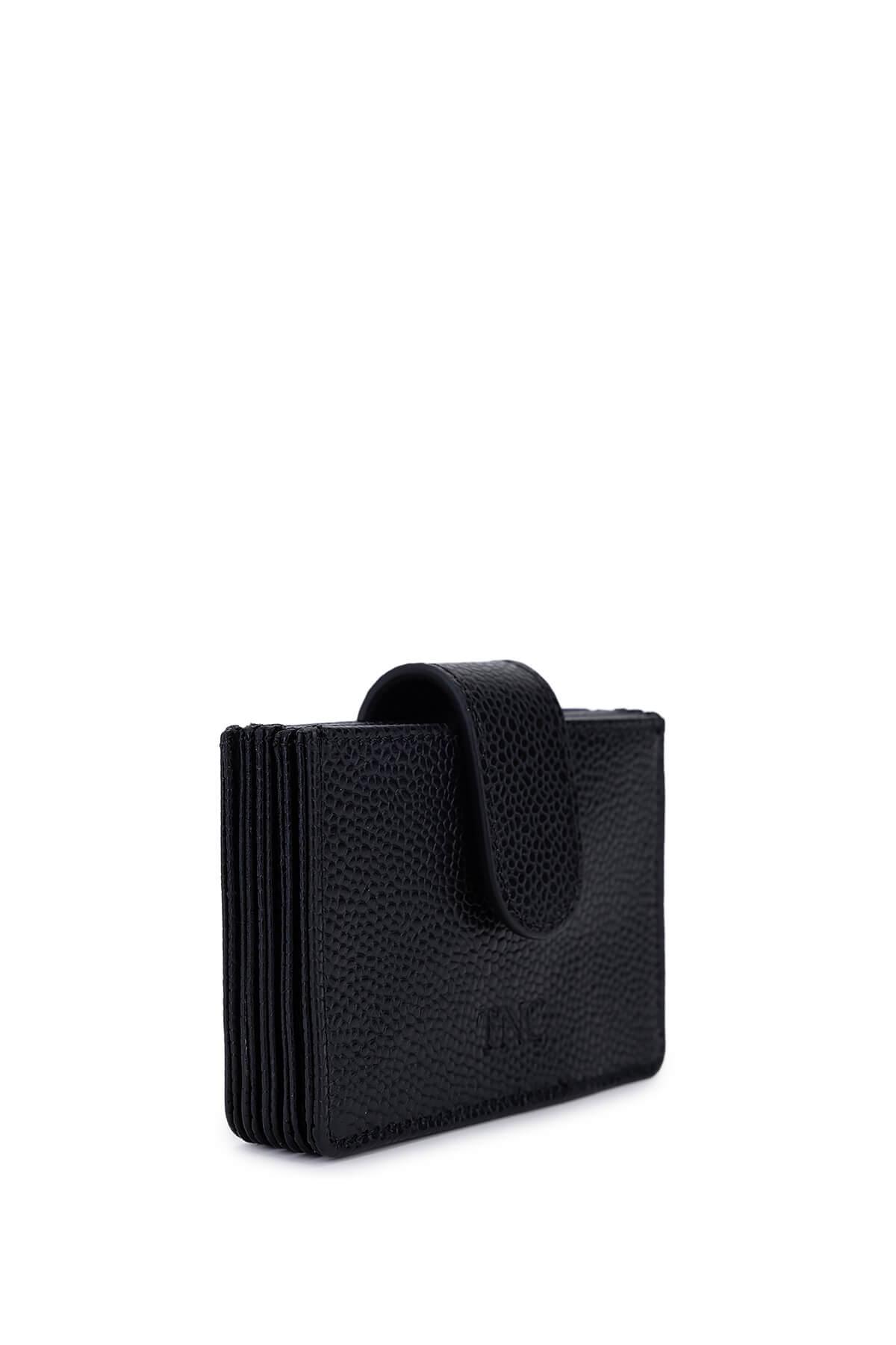 Tamer Tanca Unisex Hakiki Deri Siyah Havyar Kartlık