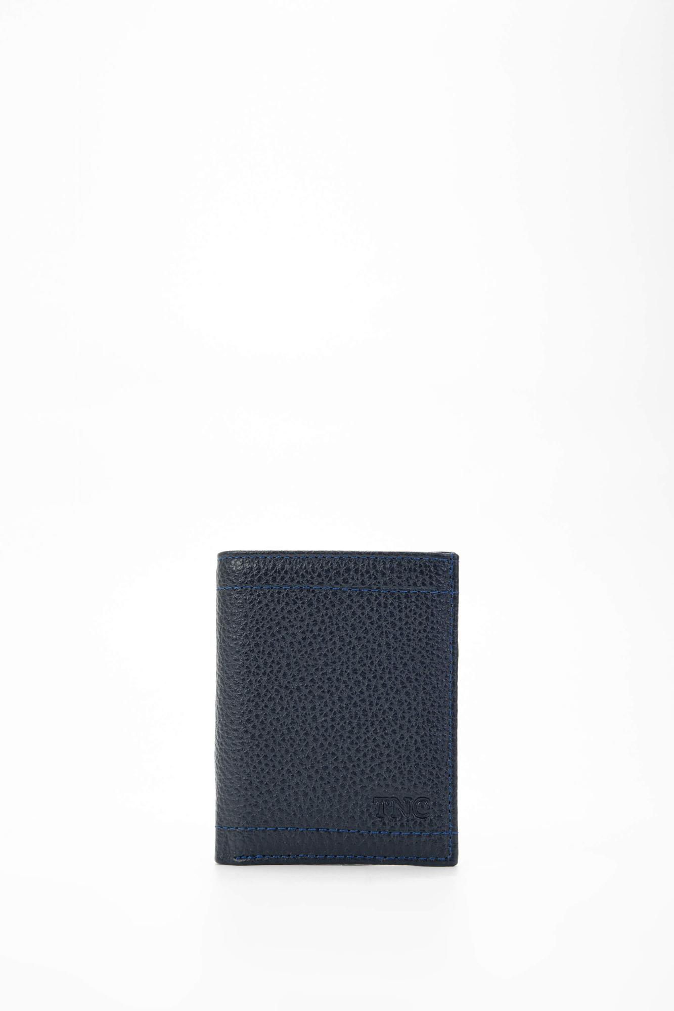 Tamer Tanca Erkek Hakiki Deri Lacivert Cüzdan Cuzdan