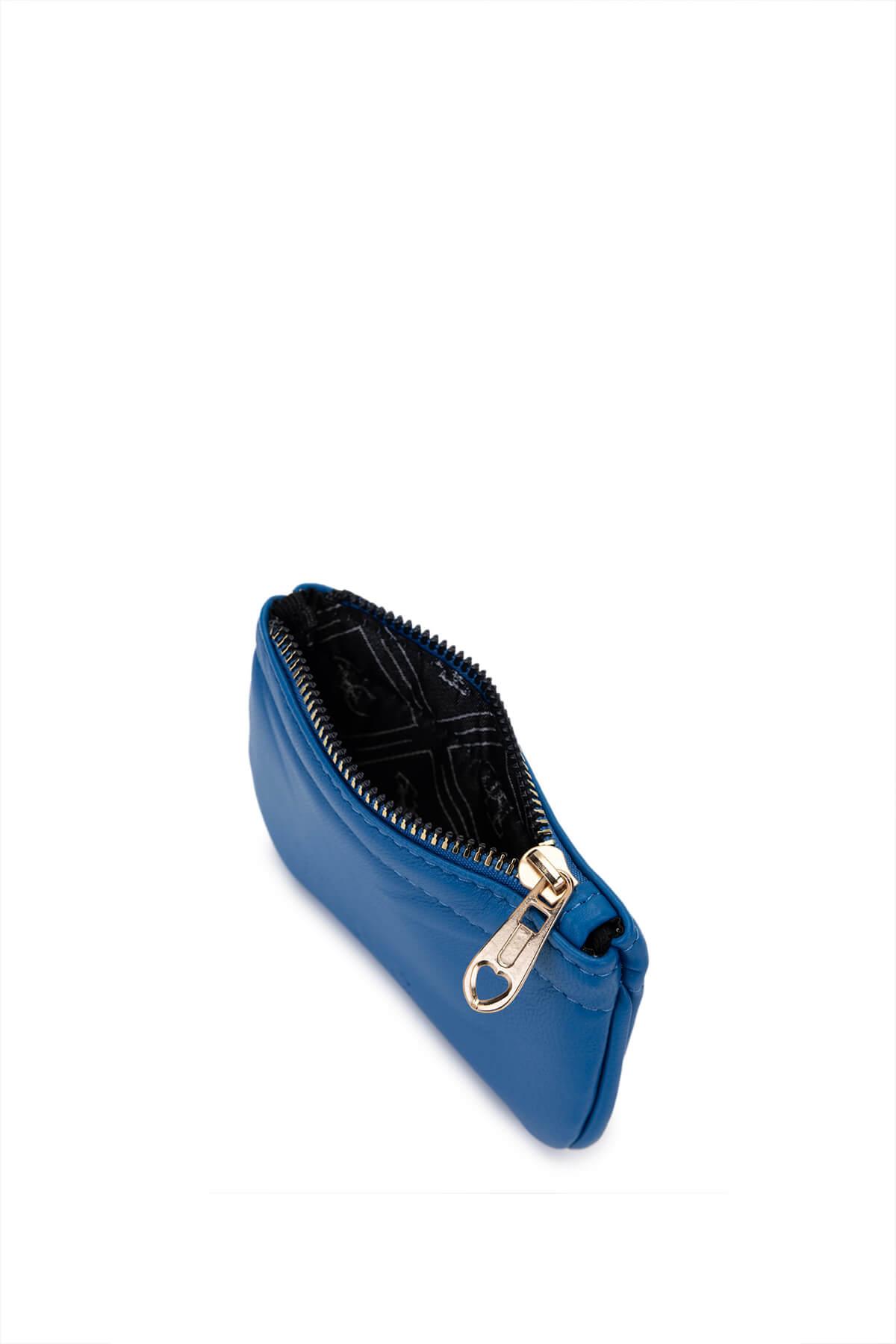 Tamer Tanca Unisex Hakiki Deri Mavi Kartlık