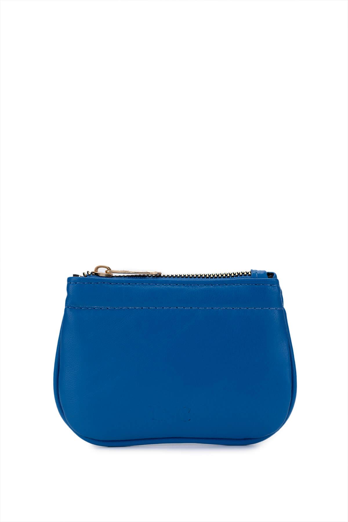 Tamer Tanca Unisex Hakiki Deri Mavi Kartlık