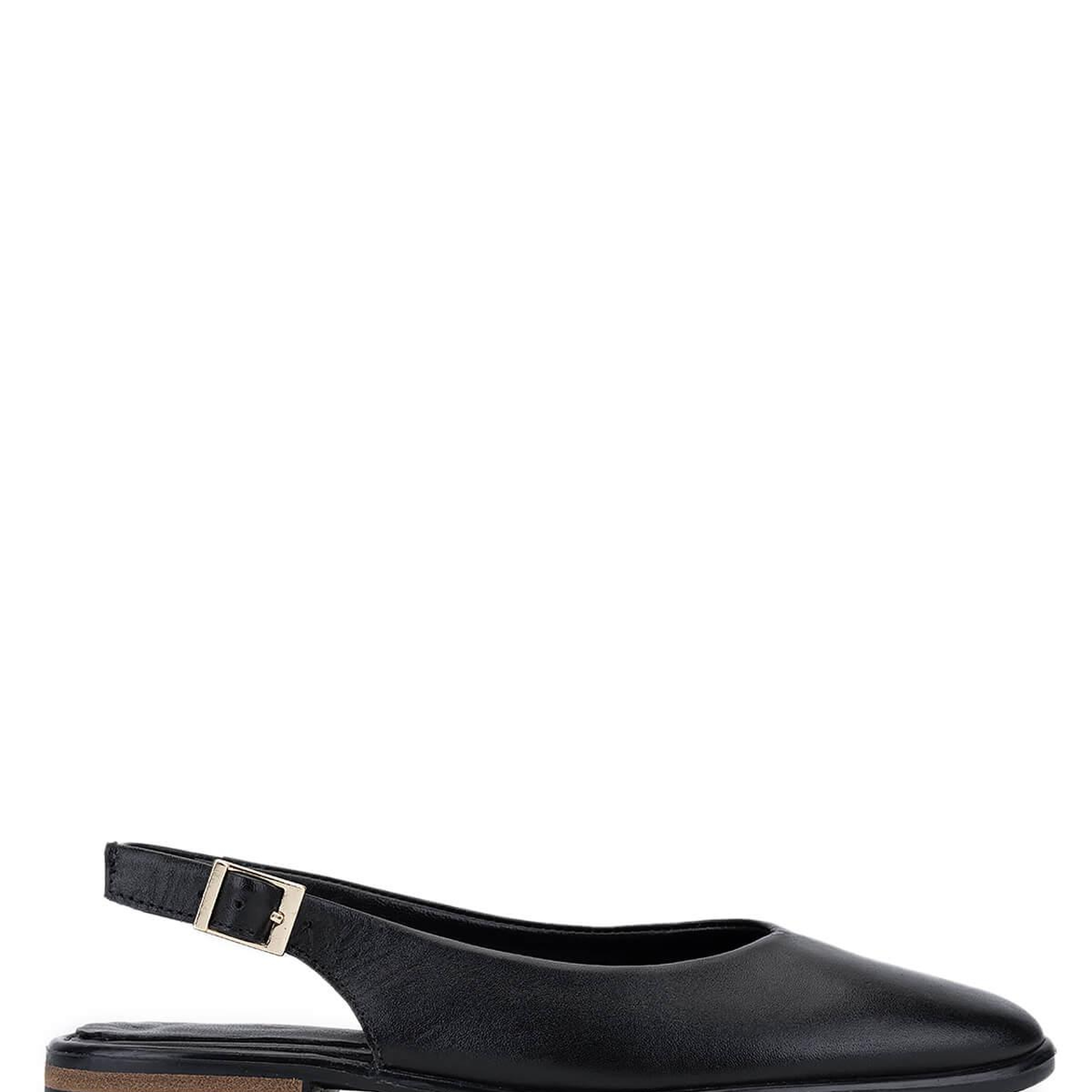 Tamer Tanca Kadın Hakiki Deri Siyah Babet Ayakkabı