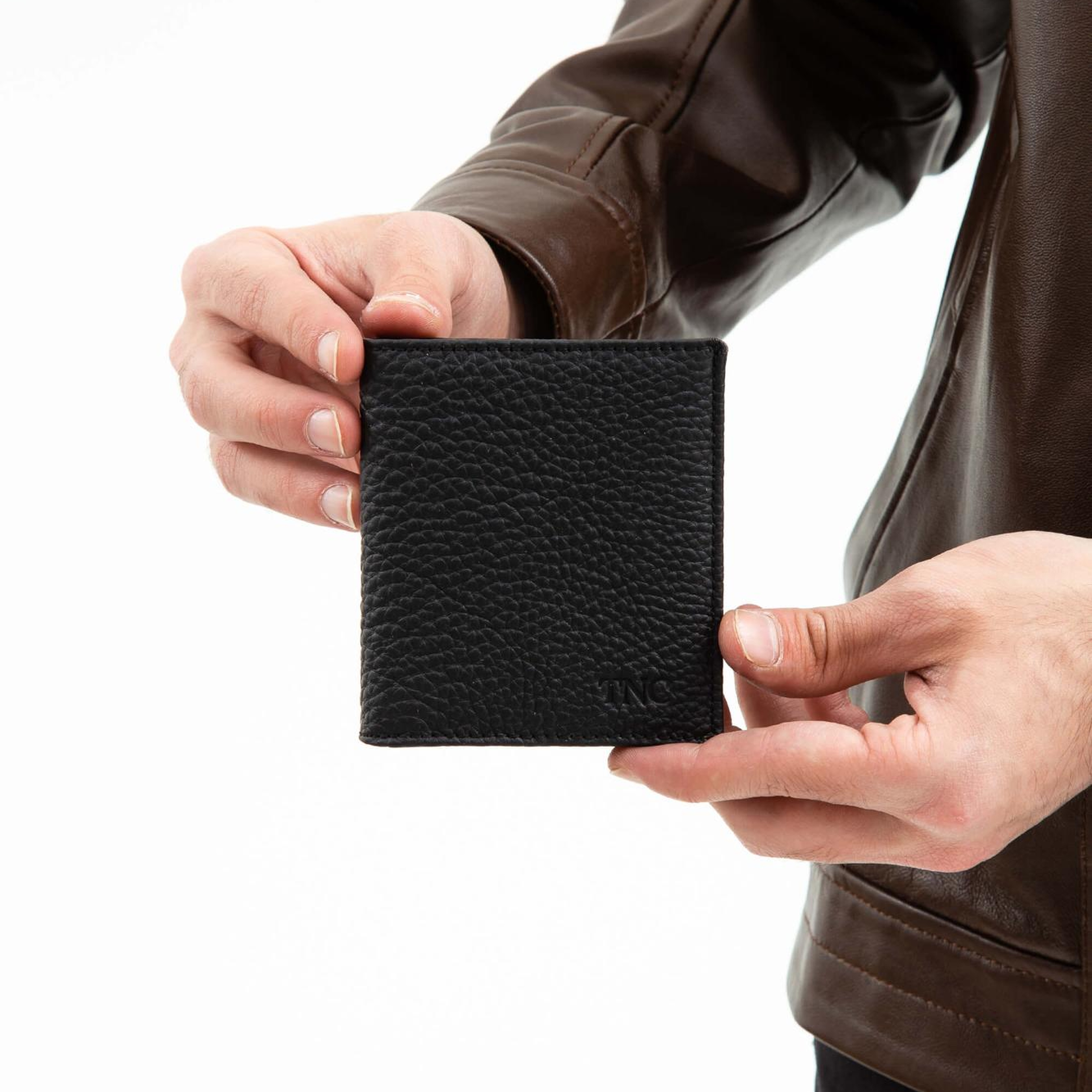 Tamer Tanca Erkek Hakiki Deri Siyah Havyar Cüzdan Cuzdan