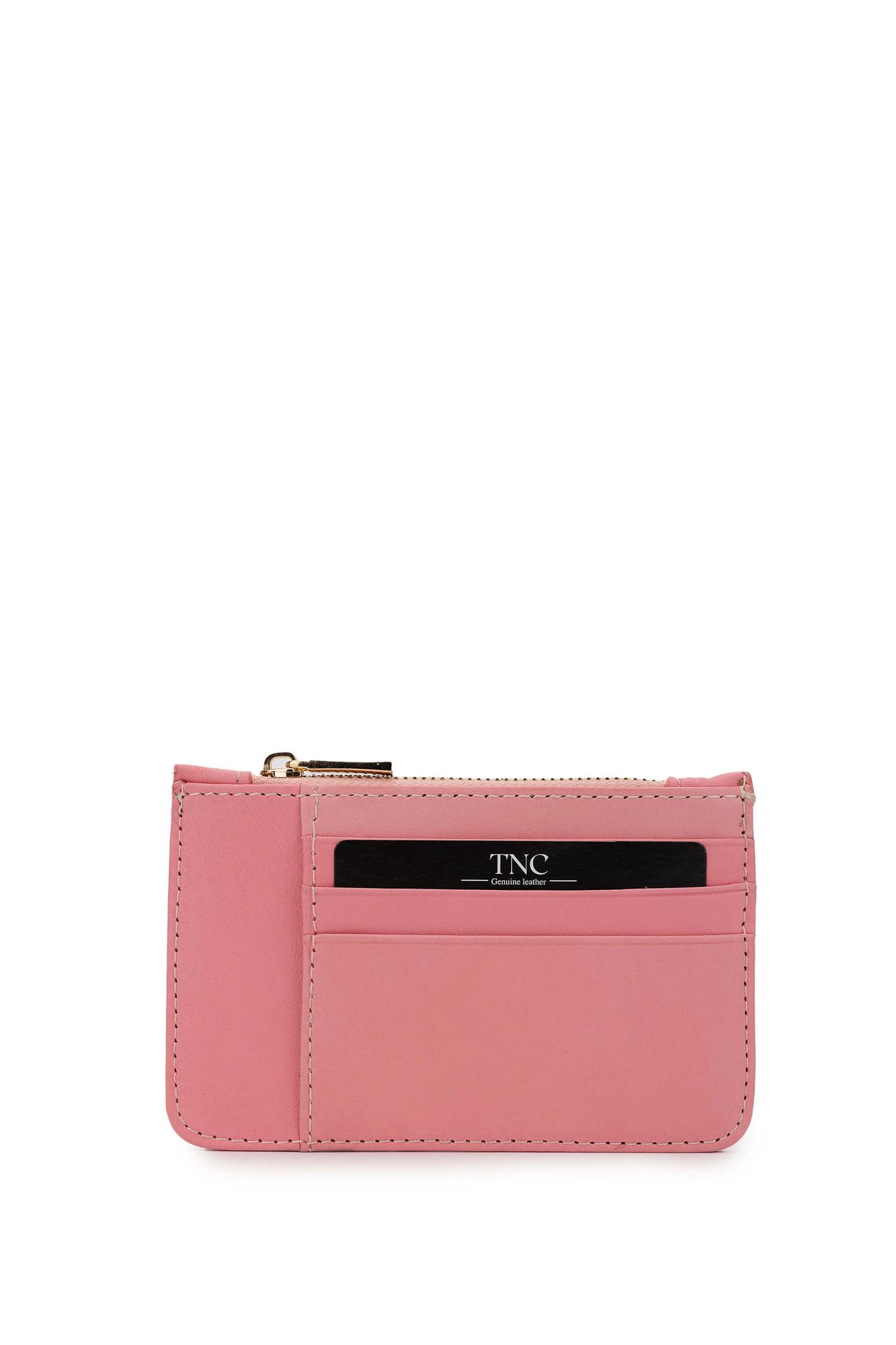 Tamer Tanca Unisex Hakiki Deri Pembe Kartlık