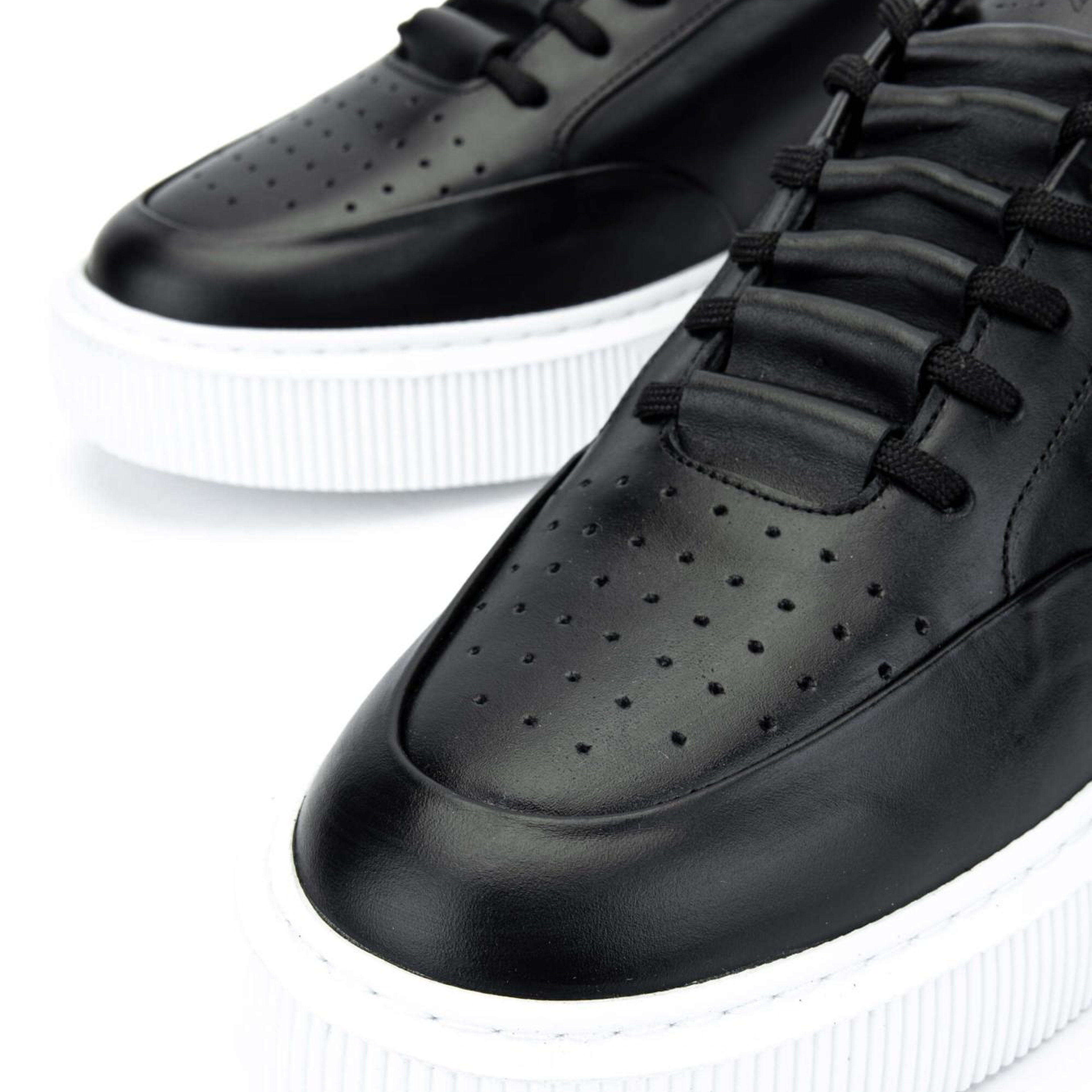 Tamer Tanca Erkek Hakiki Deri Siyah Spor Ayakkabı