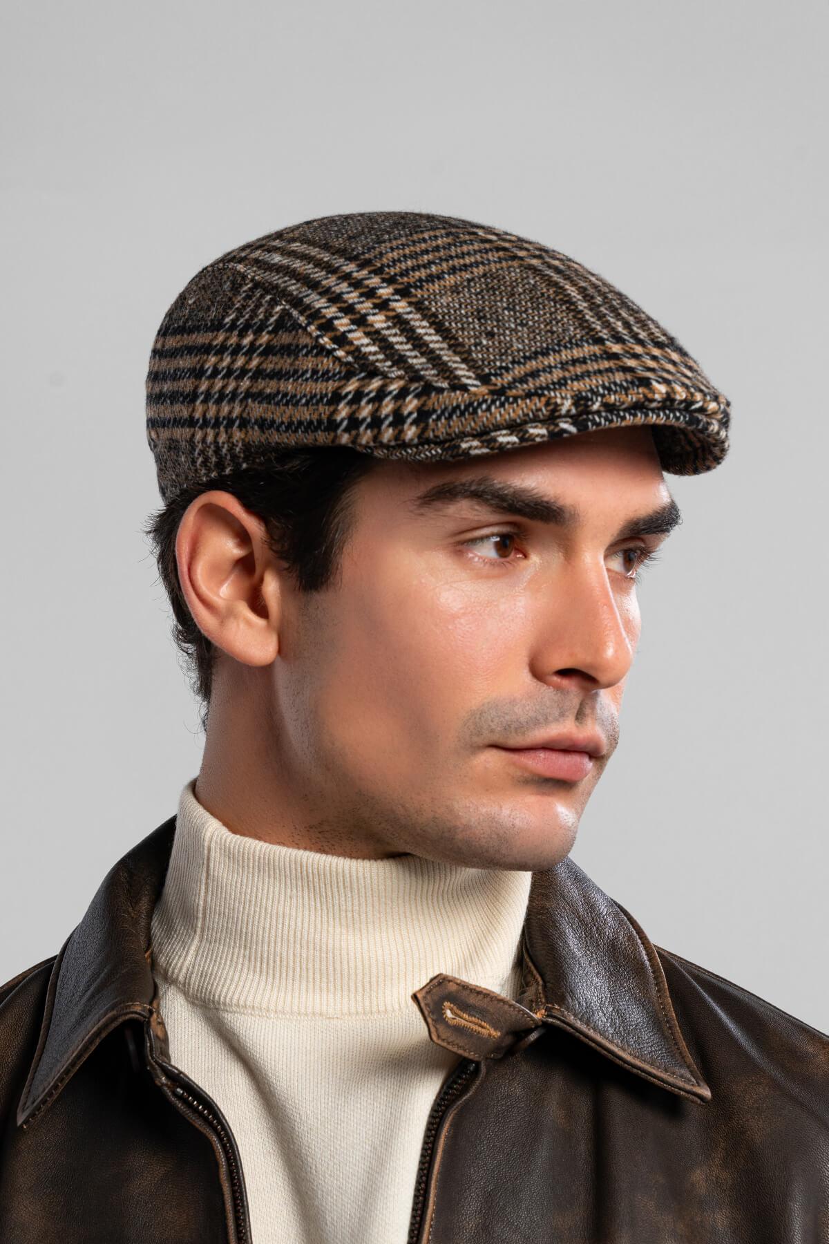 Tamer Tanca Erkek Tekstil Kahverengi London Kasket Şapka