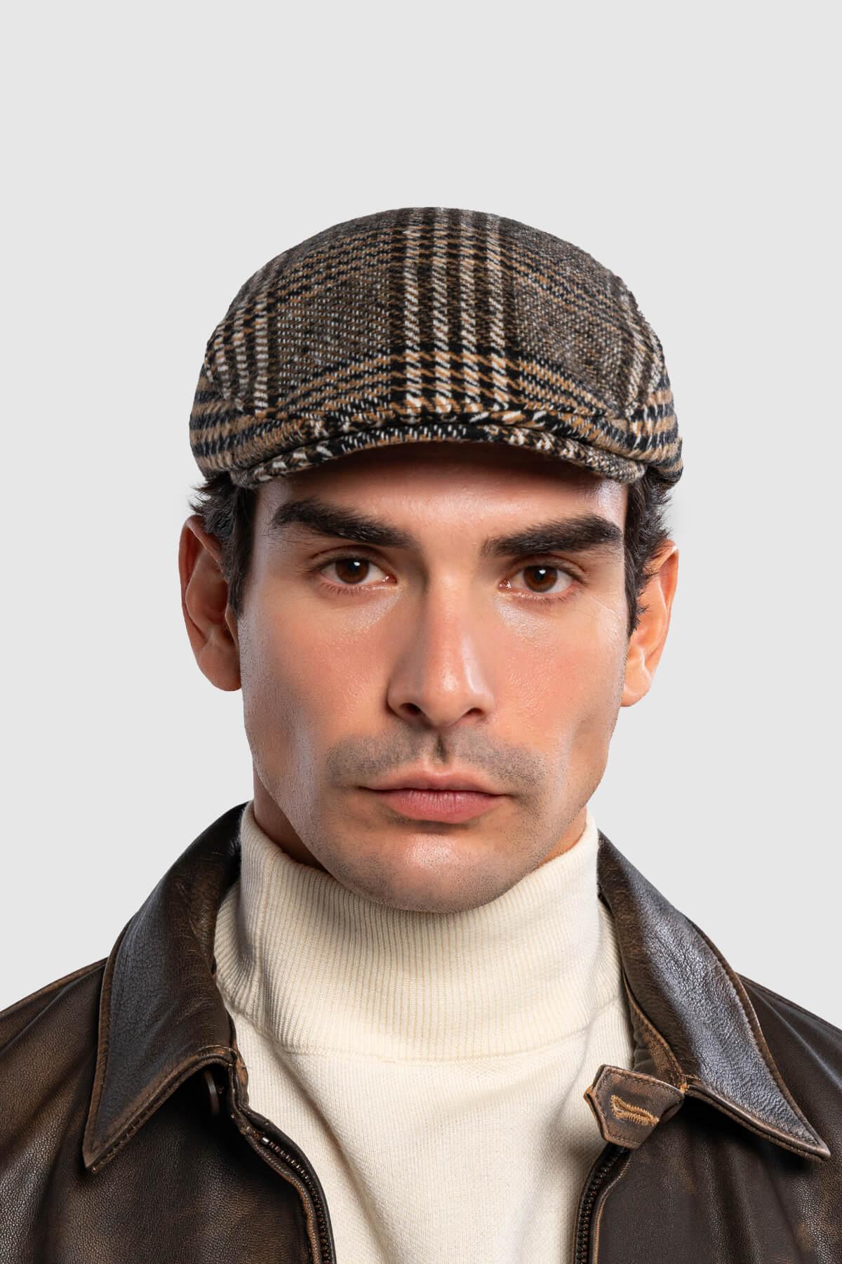 Tamer Tanca Erkek Tekstil Kahverengi London Kasket Şapka
