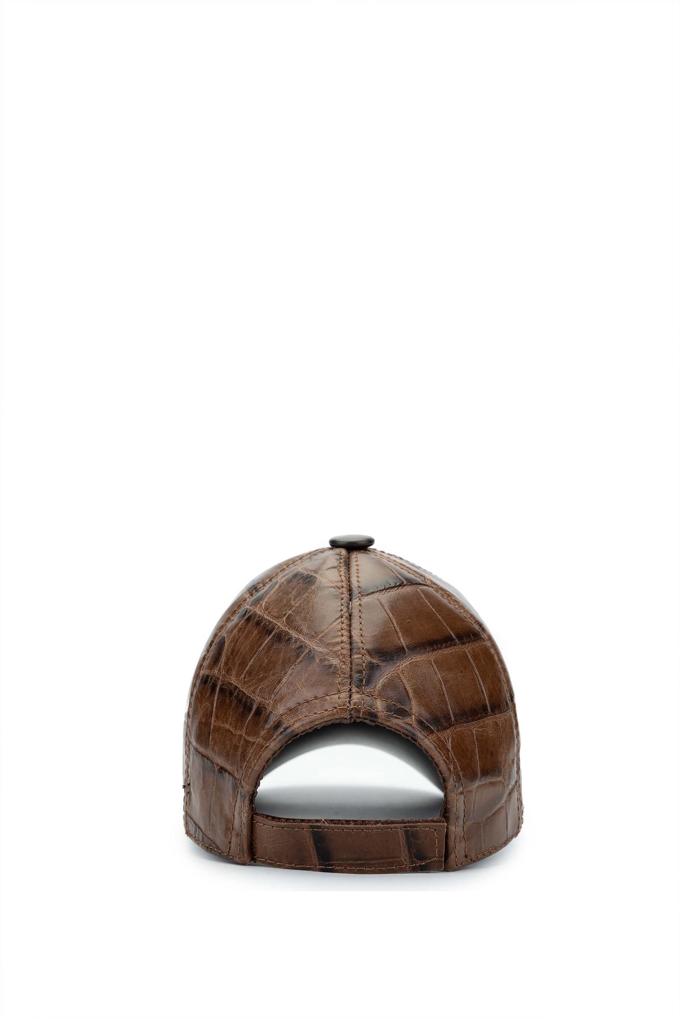 Tamer Tanca Erkek Hakiki Deri Taba Beyzbol Şapka