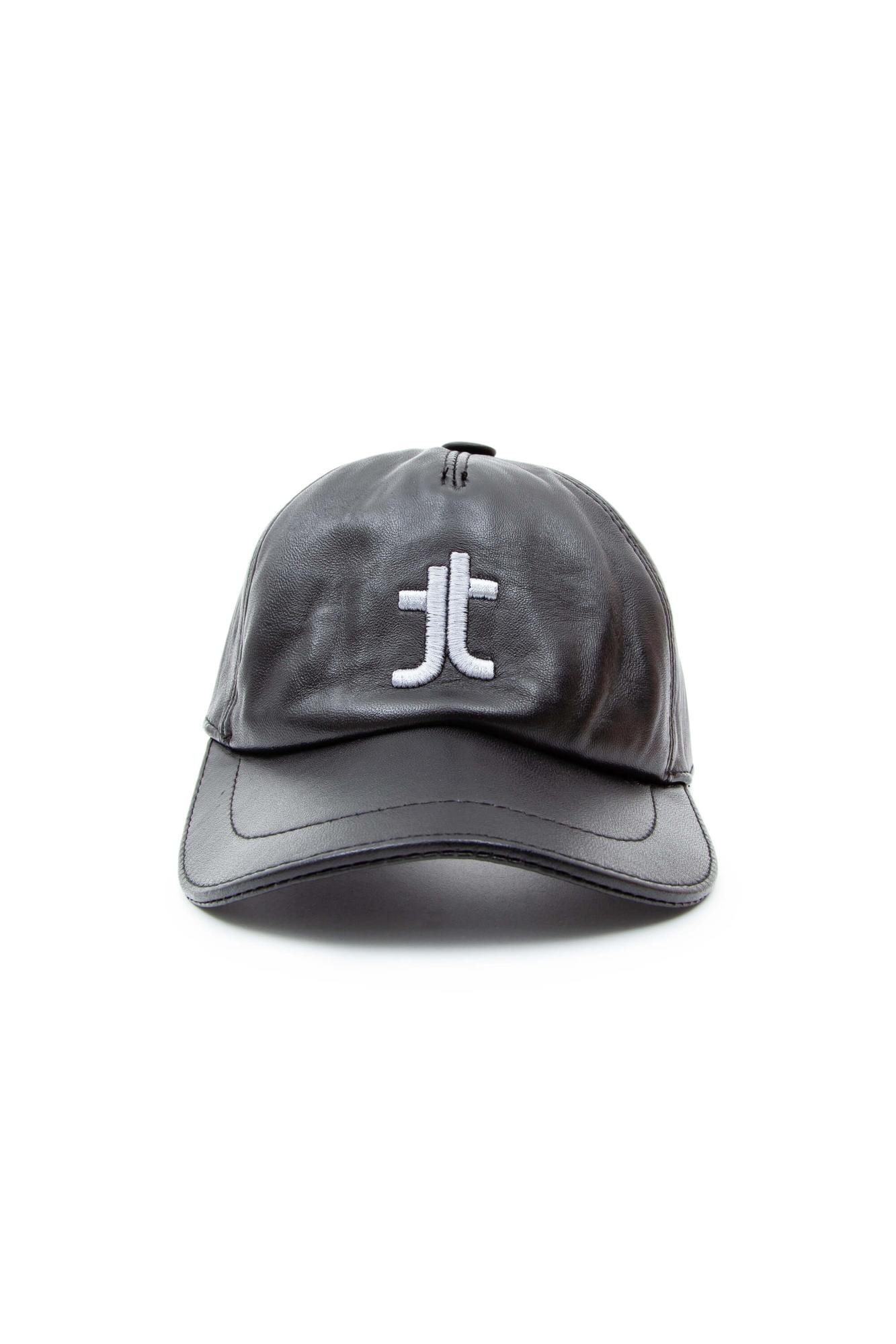 Tamer Tanca Unisex Vegan Siyah Deri Şapka