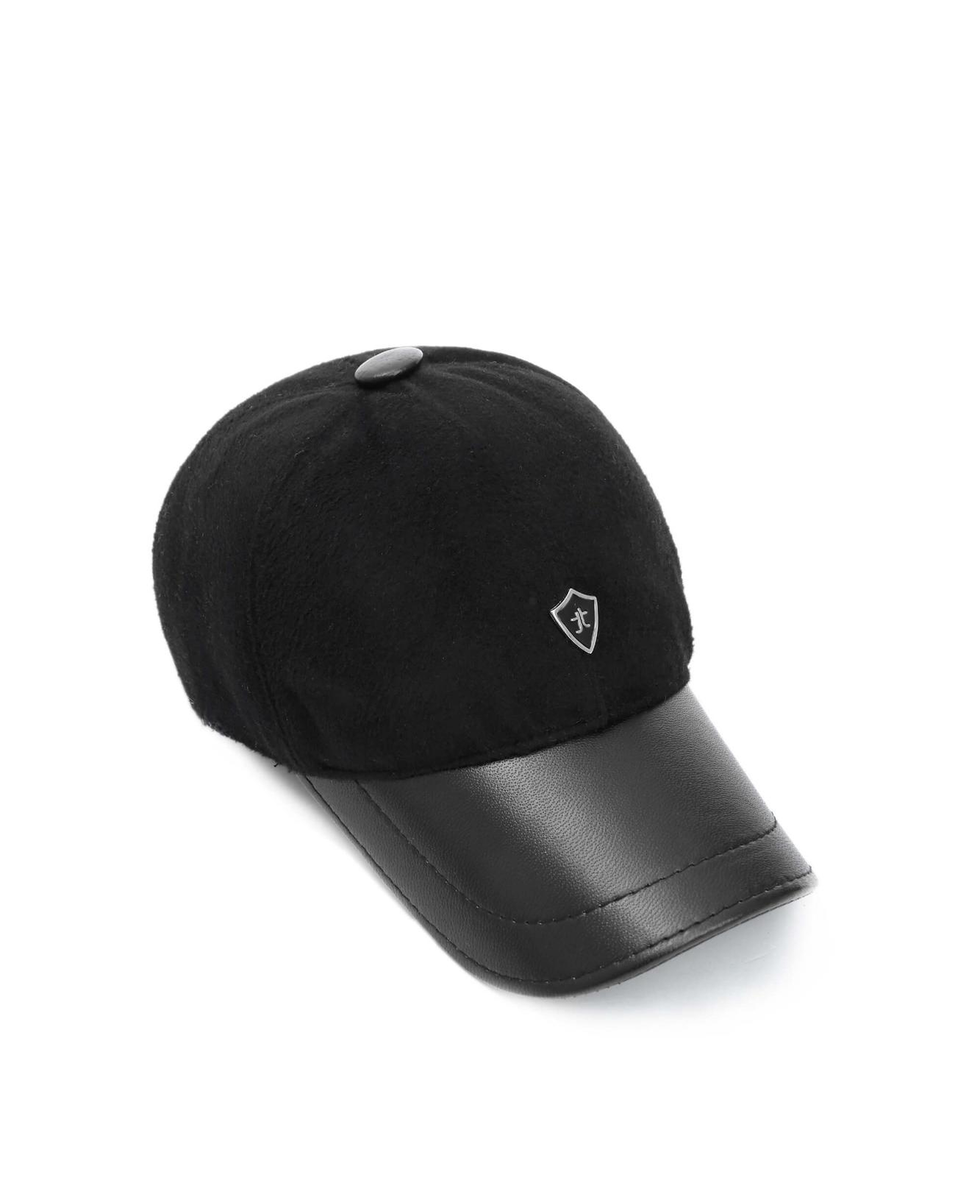 Tamer Tanca Erkek Hakiki Deri Siyah Şapka