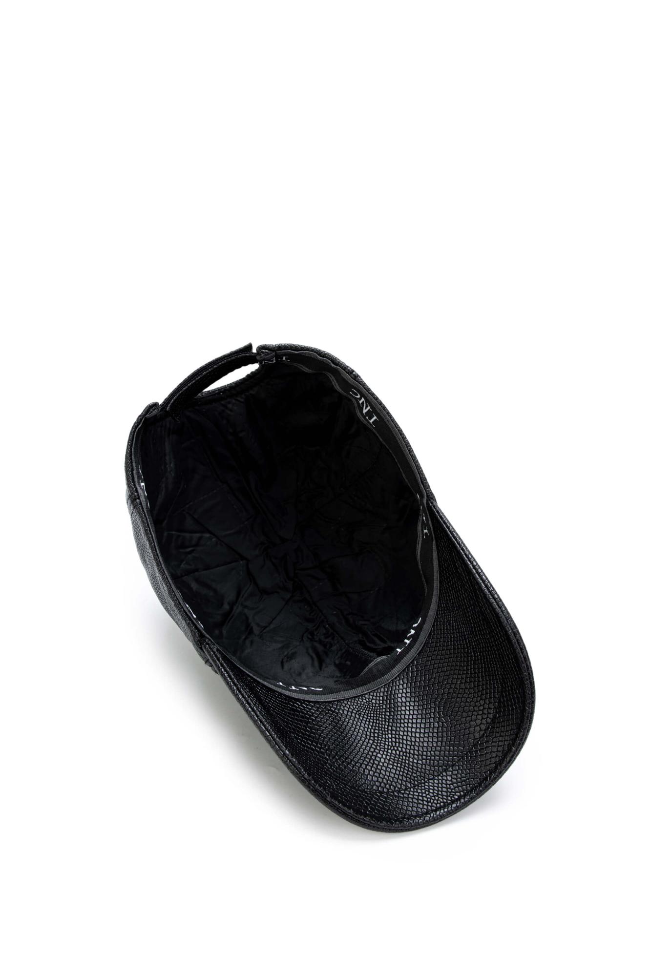 Tamer Tanca Erkek Vegan Siyah Baskı Şapka