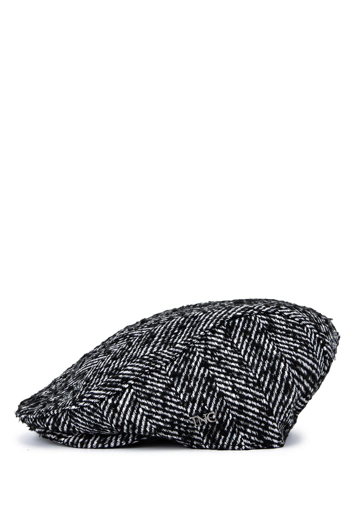 Tamer Tanca Erkek Tekstil Siyah/Beyaz London Şapka