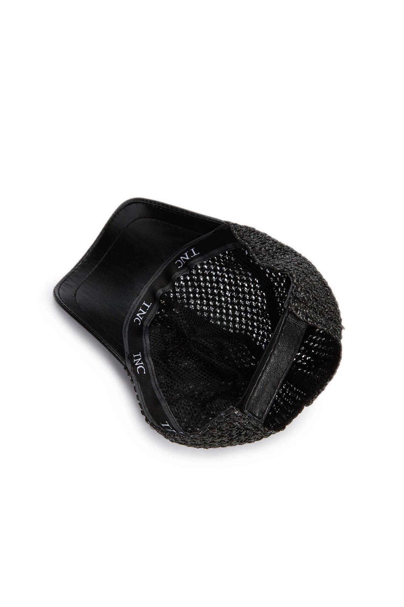 Tamer Tanca Erkek Deri Hasır Siyah Şapka