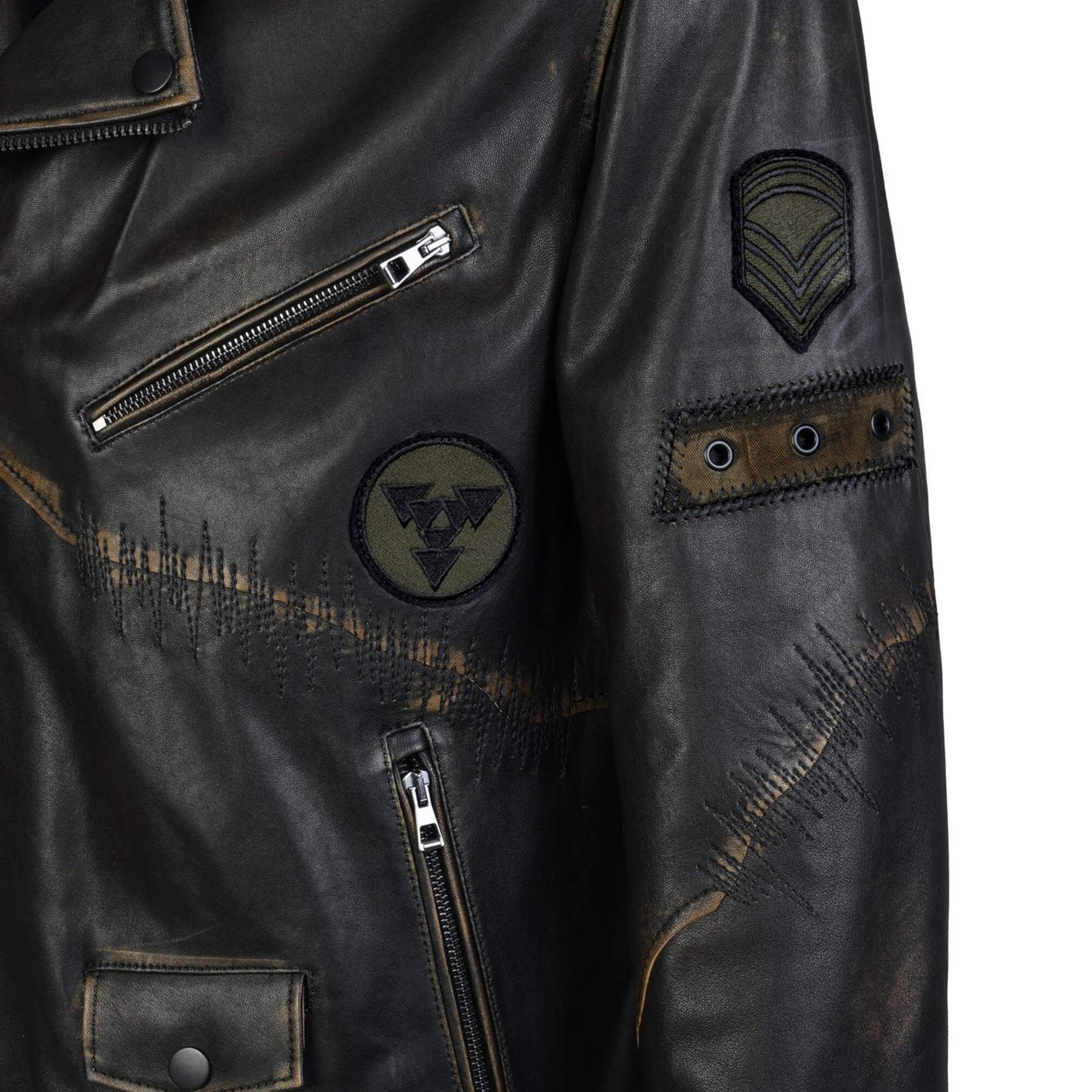 Tamer Tanca Erkek Hakiki Deri Siyah Eskitme Deri Mont