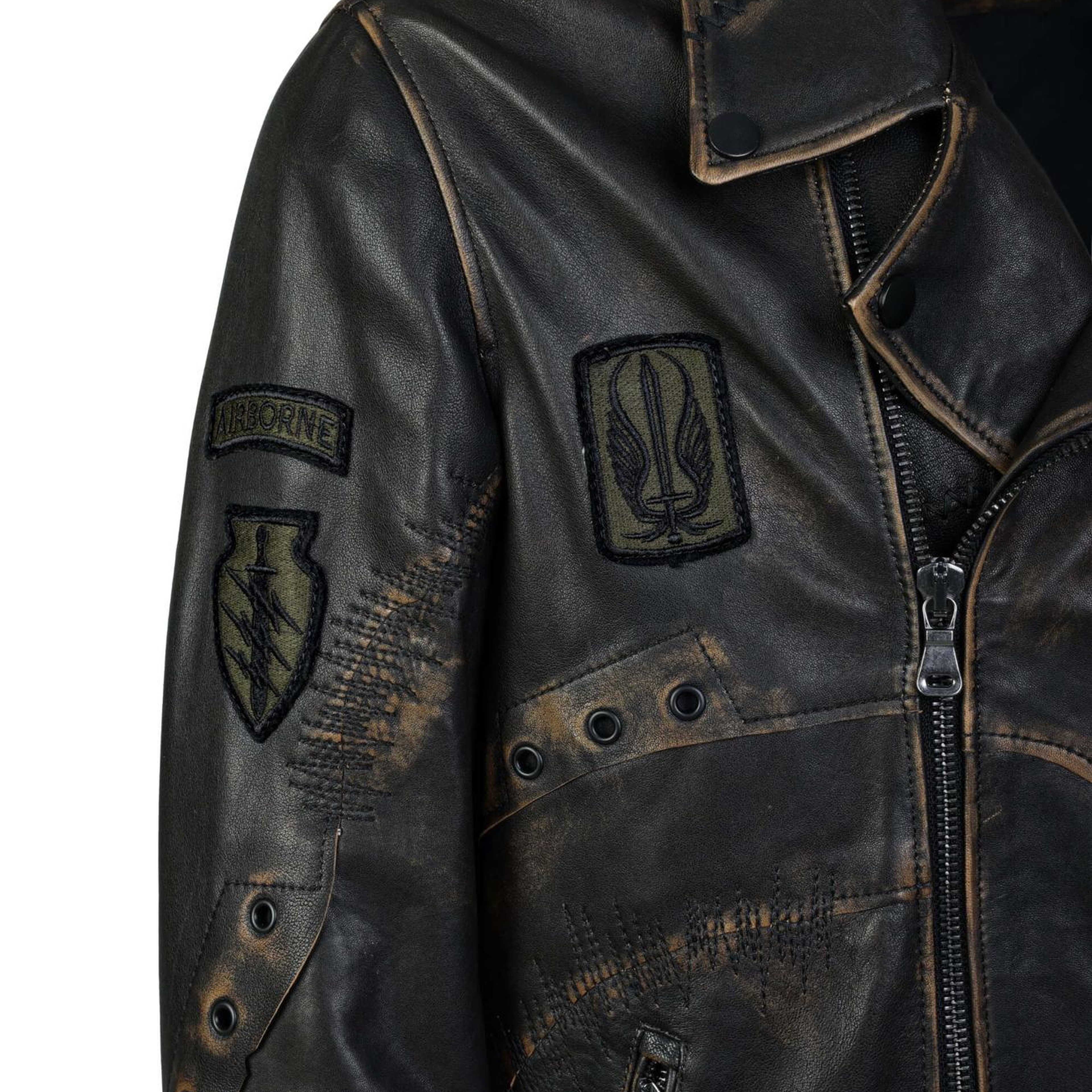 Tamer Tanca Erkek Hakiki Deri Siyah Eskitme Deri Mont