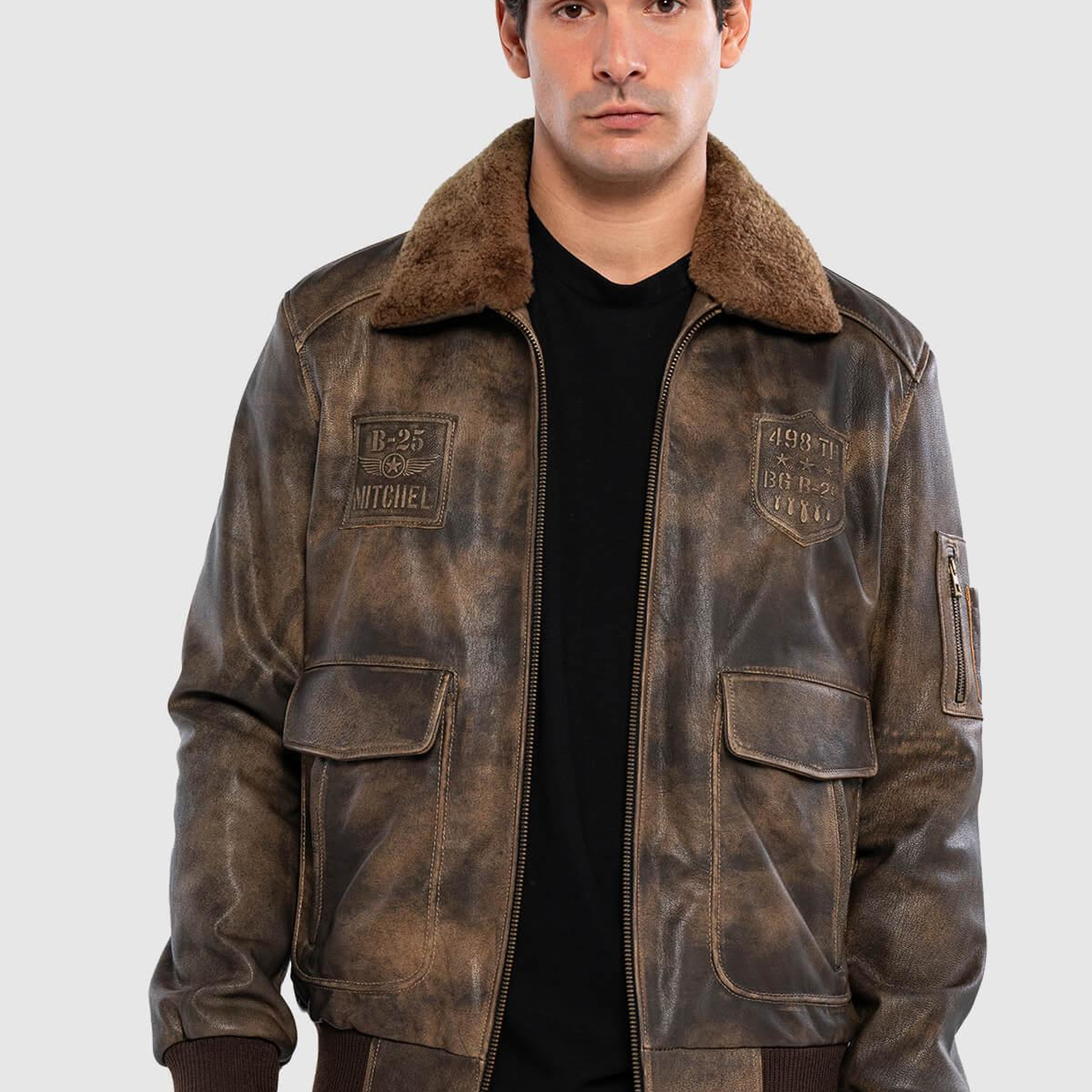 Tamer Tanca Erkek Hakiki Deri Viski Eskitme Deri Mont