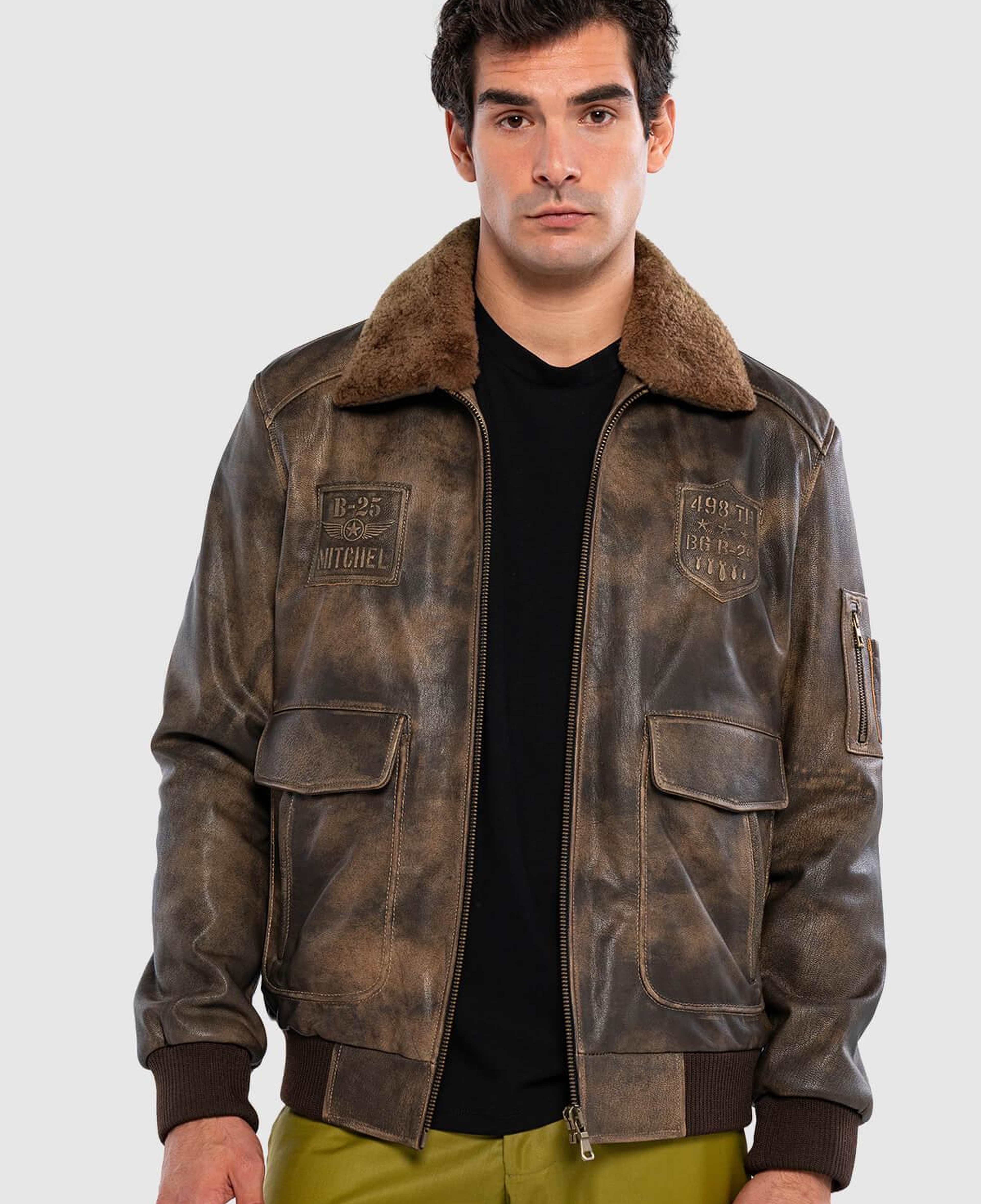 Tamer Tanca Erkek Hakiki Deri Viski Eskitme Deri Mont