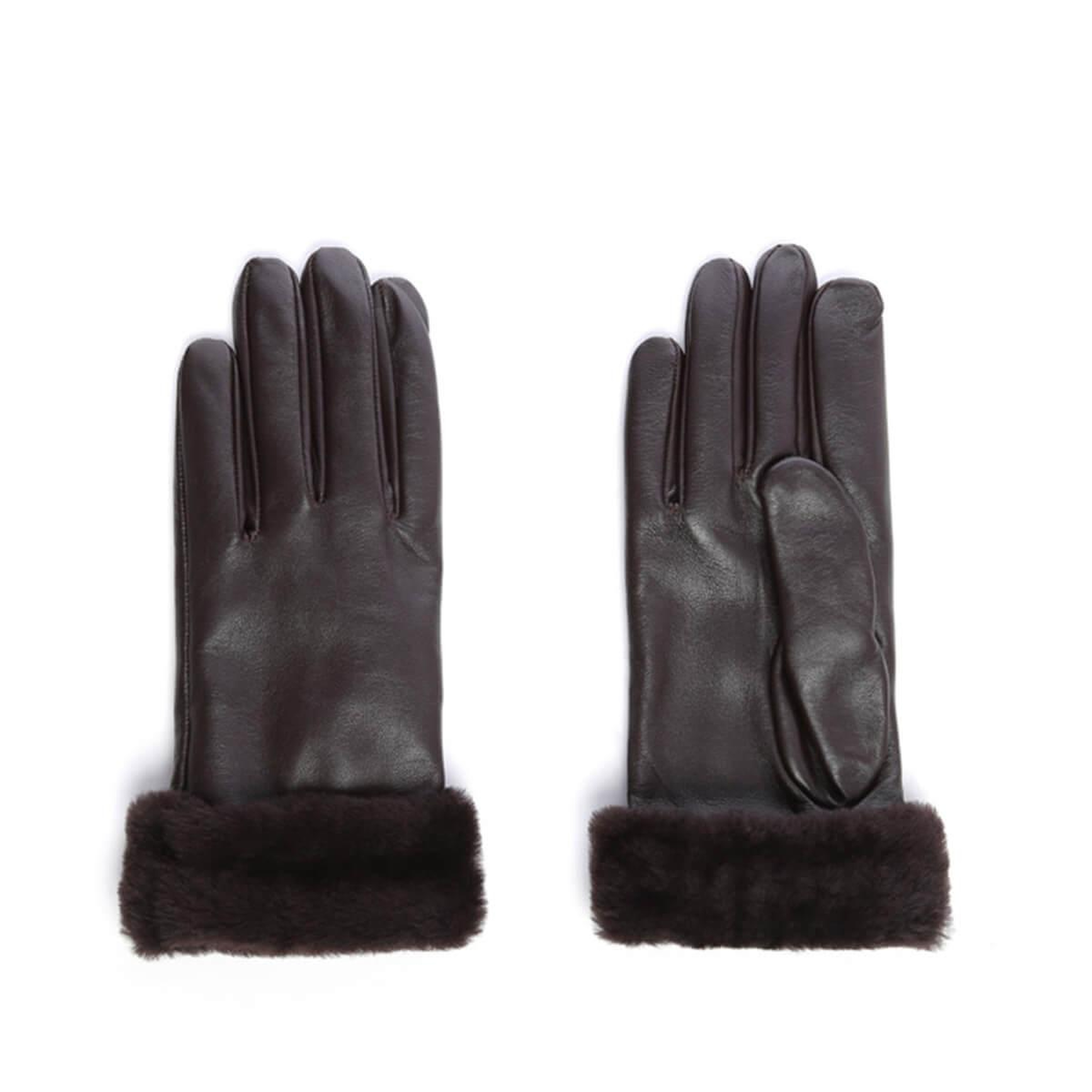 Tamer Tanca Kadın Hakiki Deri Kahverengi Eldiven ELDIVEN