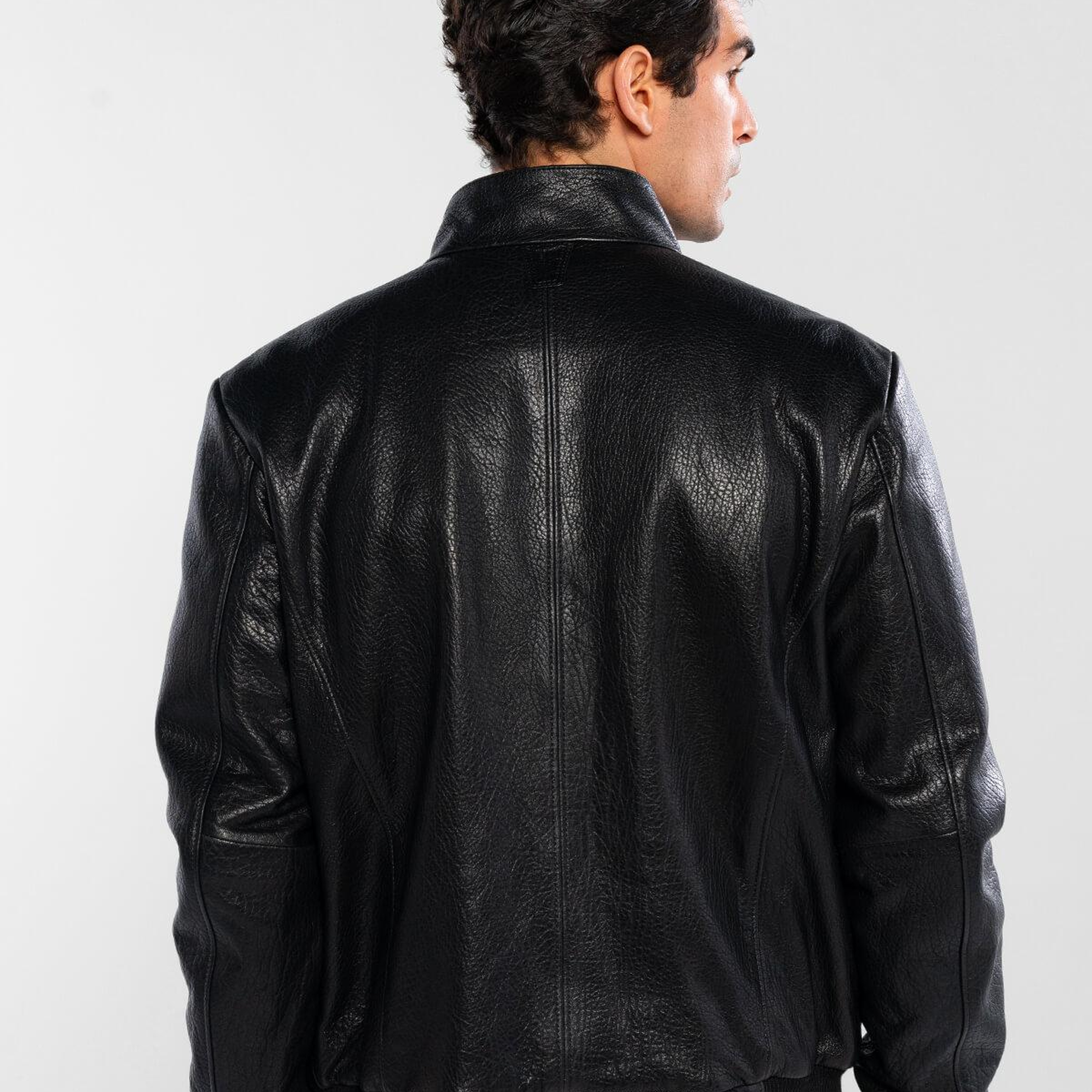 Tamer Tanca Erkek Hakiki Deri Siyah Jumbo Deri Mont