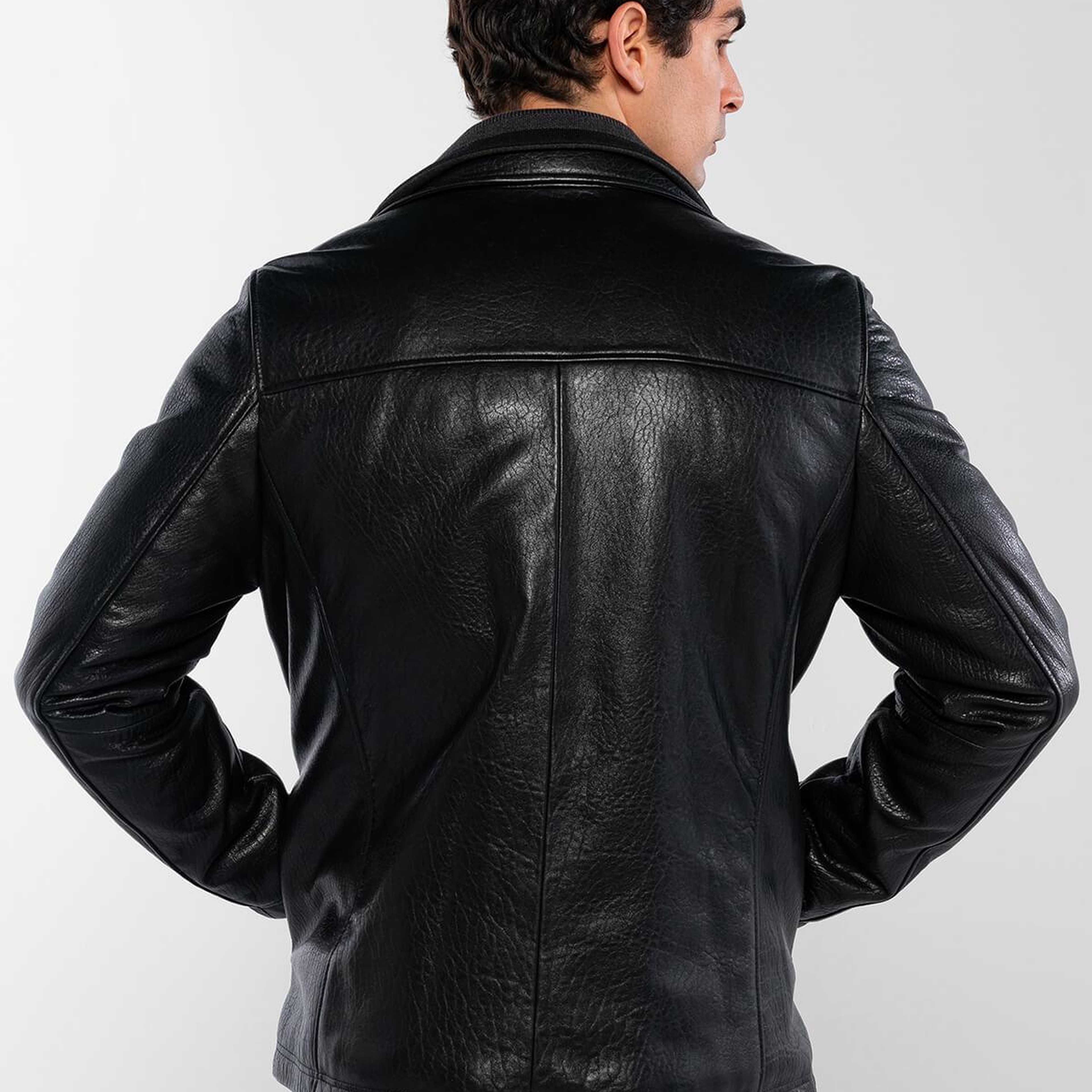 Tamer Tanca Erkek Deri & Tekstil Siyah Jumbo Deri Mont