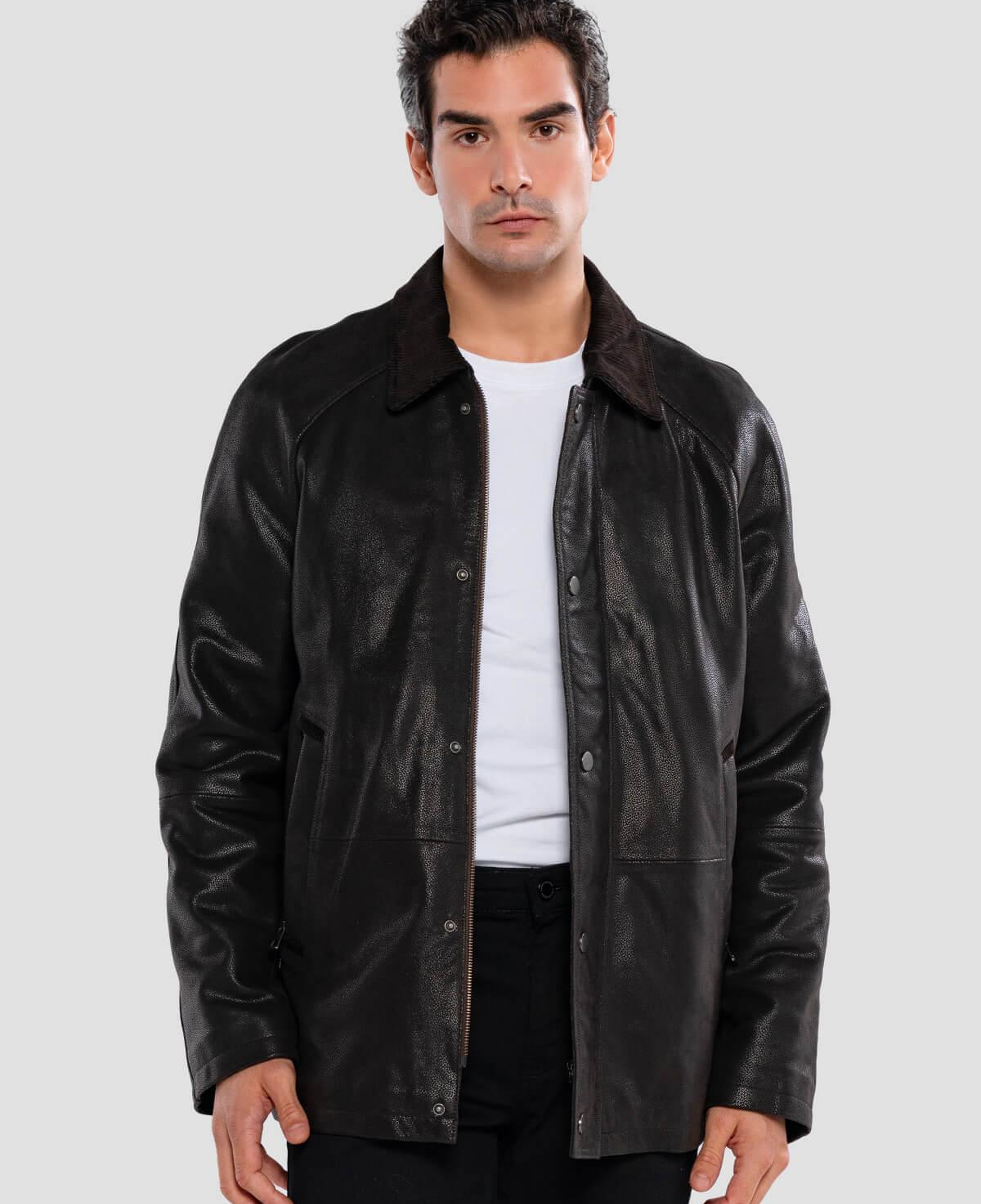 Tamer Tanca Erkek Hakiki Deri Kahverengi Deri Mont