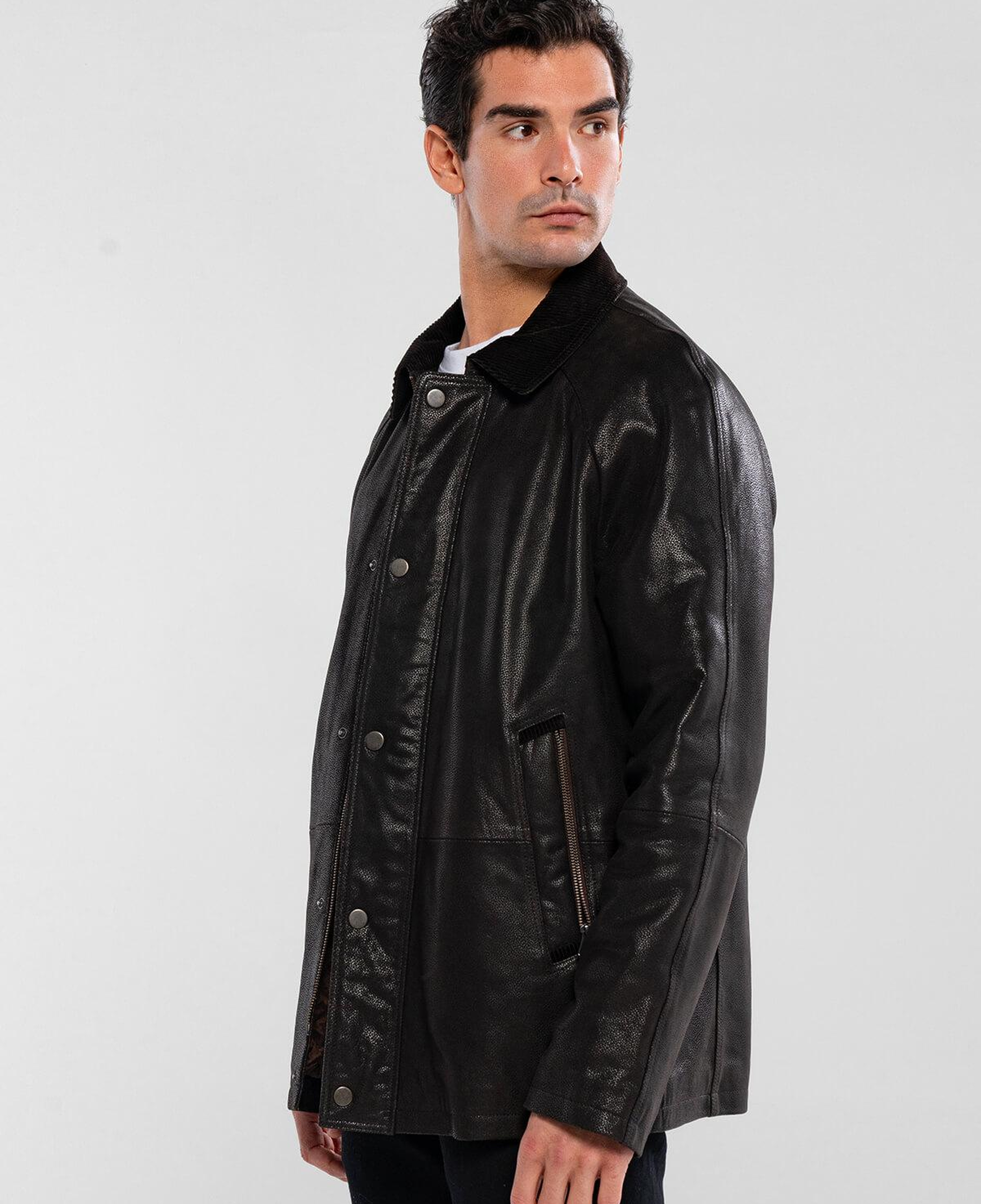 Tamer Tanca Erkek Hakiki Deri Kahverengi Deri Mont