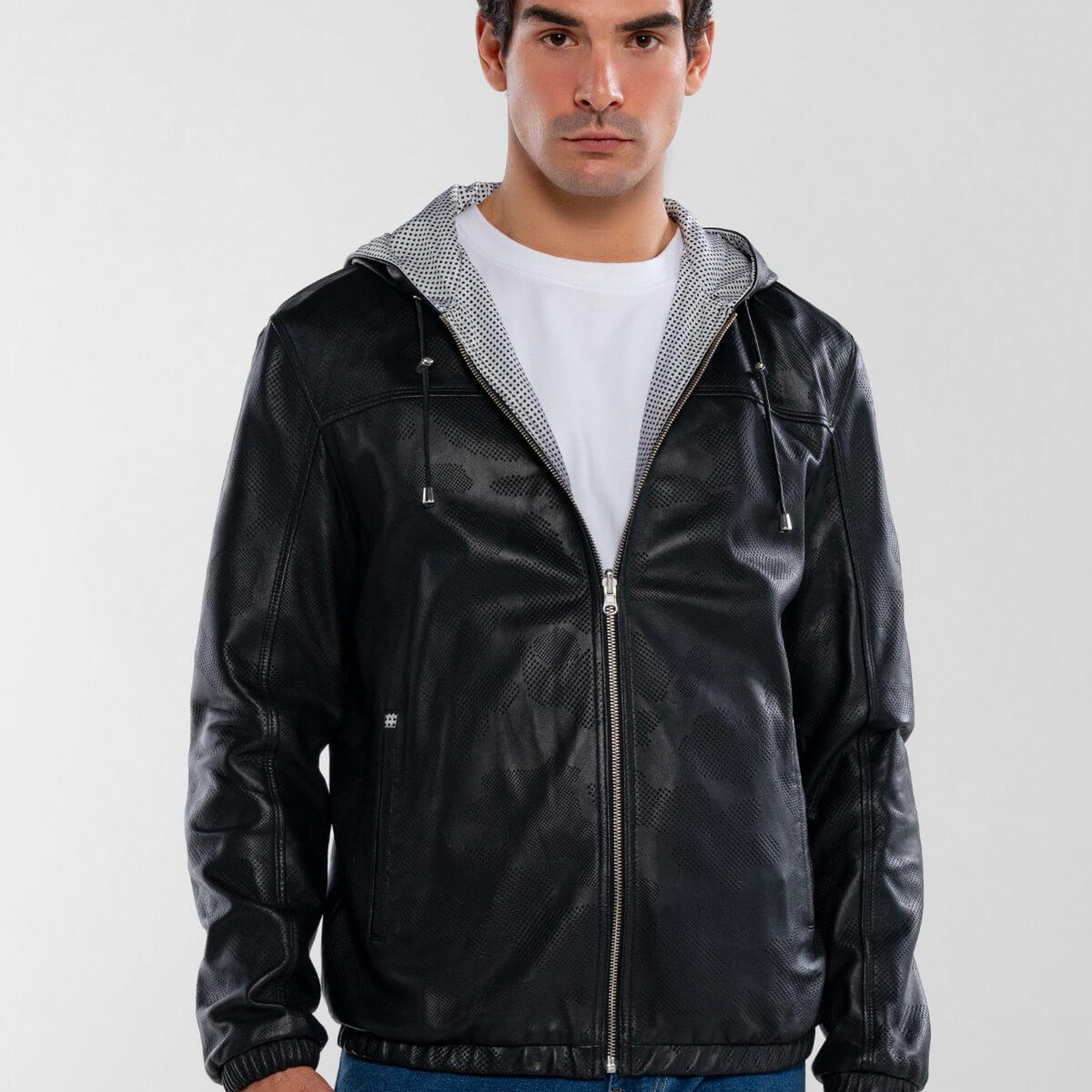 Tamer Tanca Erkek Hakiki Deri Siyah Deri Mont