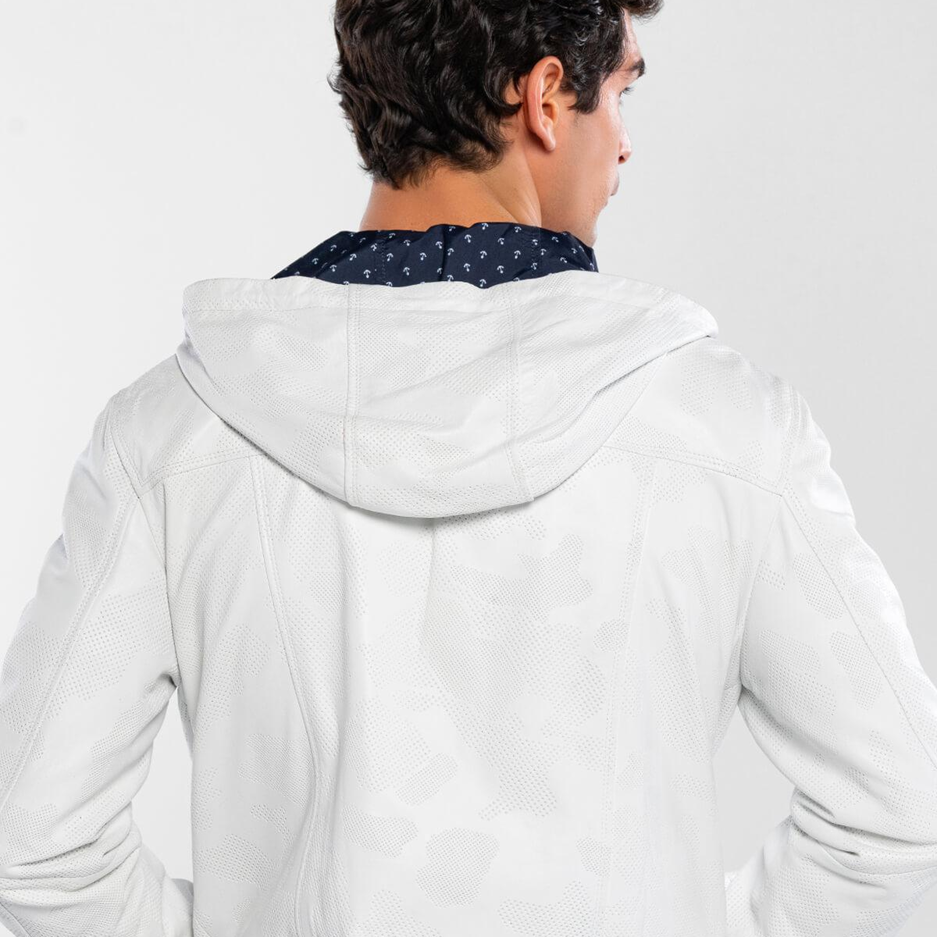 Tamer Tanca Erkek Hakiki Deri Beyaz Deri Mont