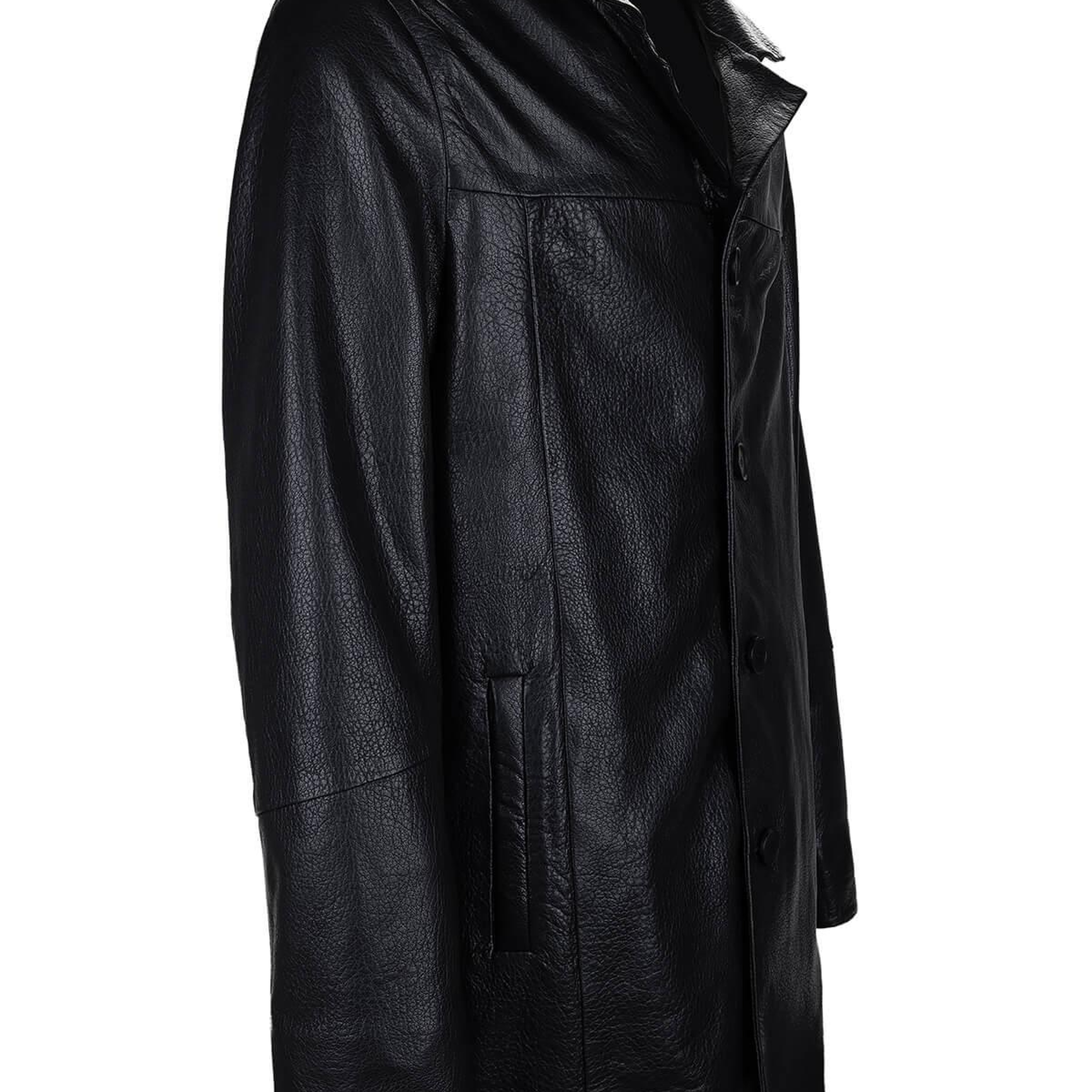 Tamer Tanca Erkek Hakiki Deri Siyah Jumbo Mont