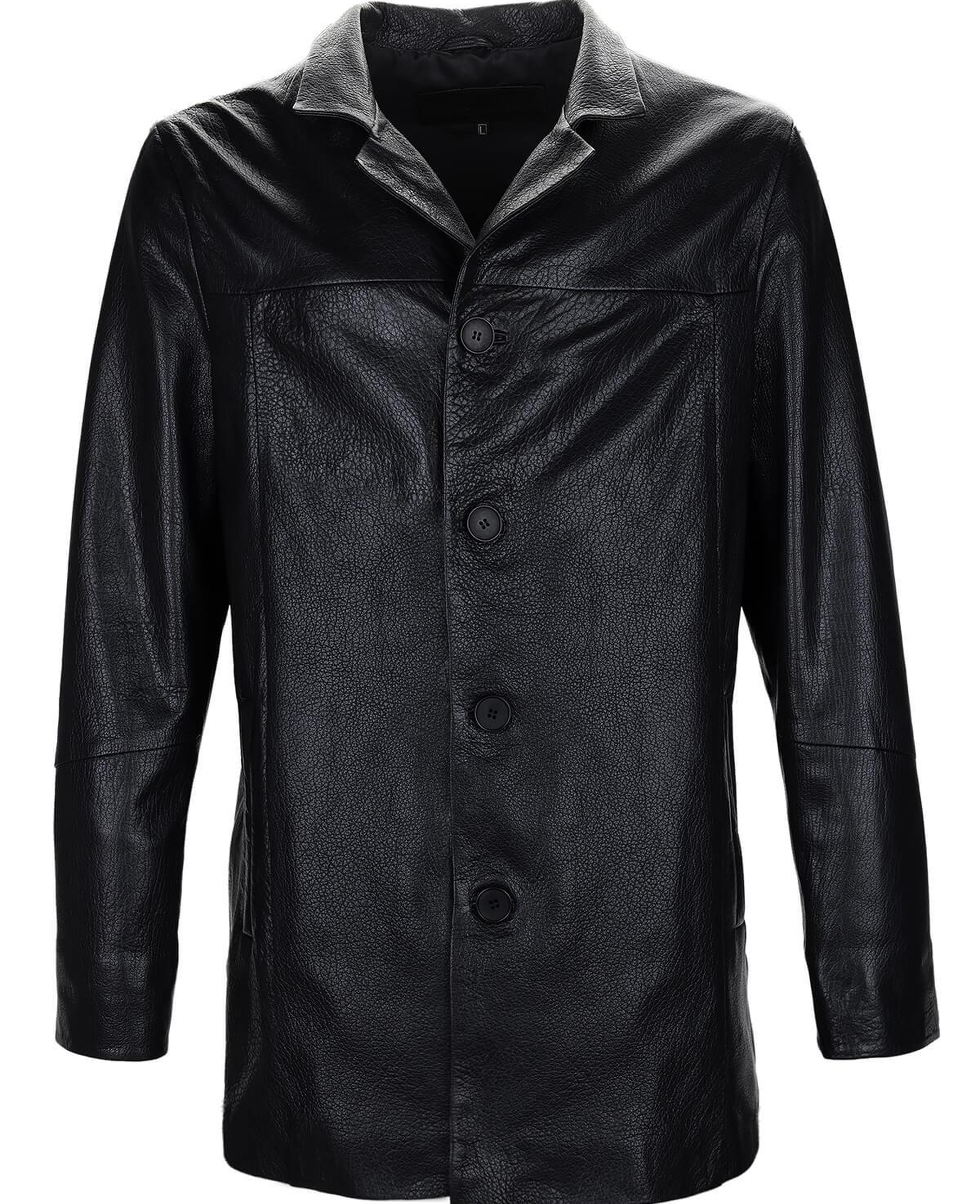 Tamer Tanca Erkek Hakiki Deri Siyah Jumbo Mont