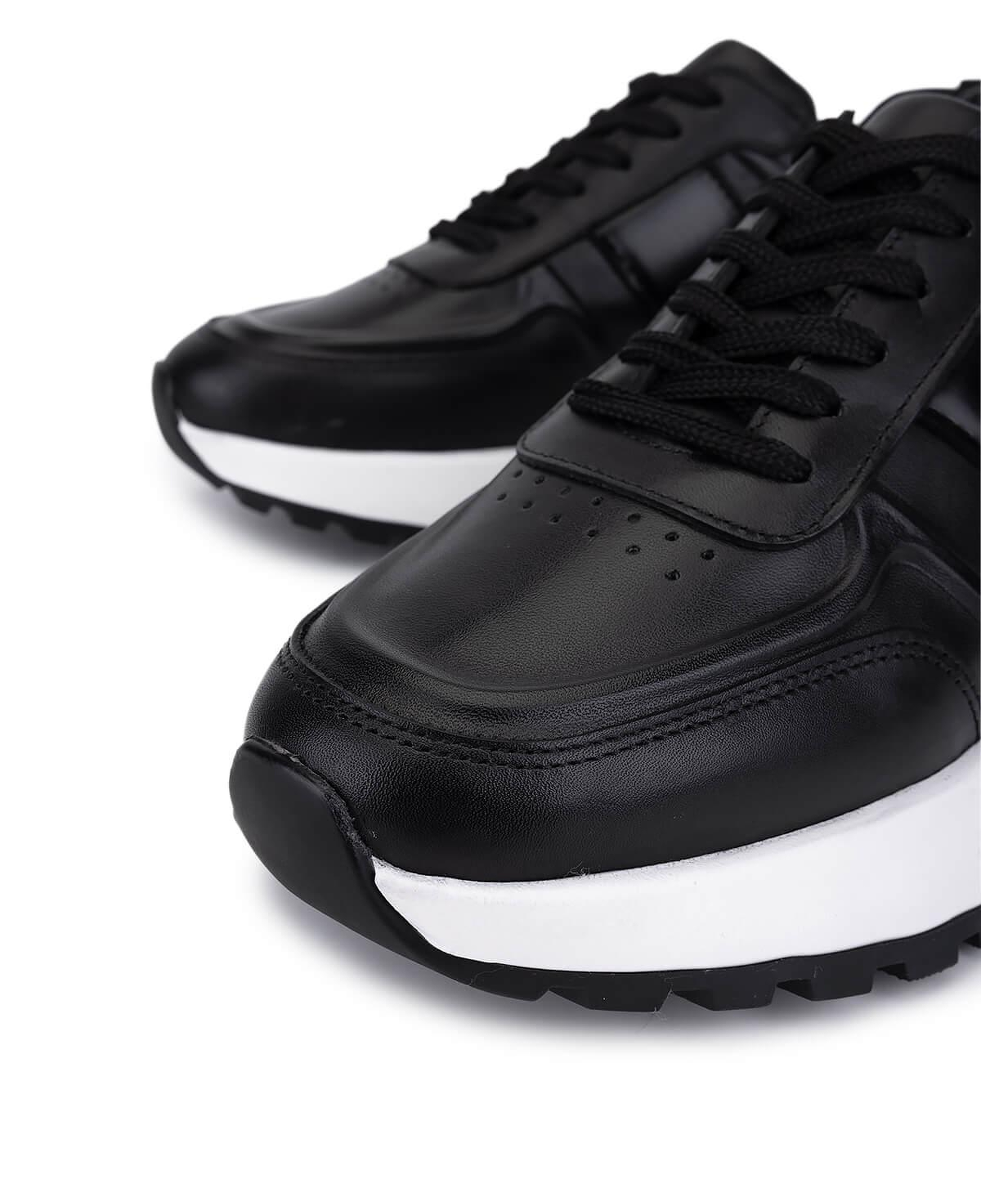 Tamer Tanca Erkek Hakiki Deri Siyah Sneakers & Spor Ayakkabı