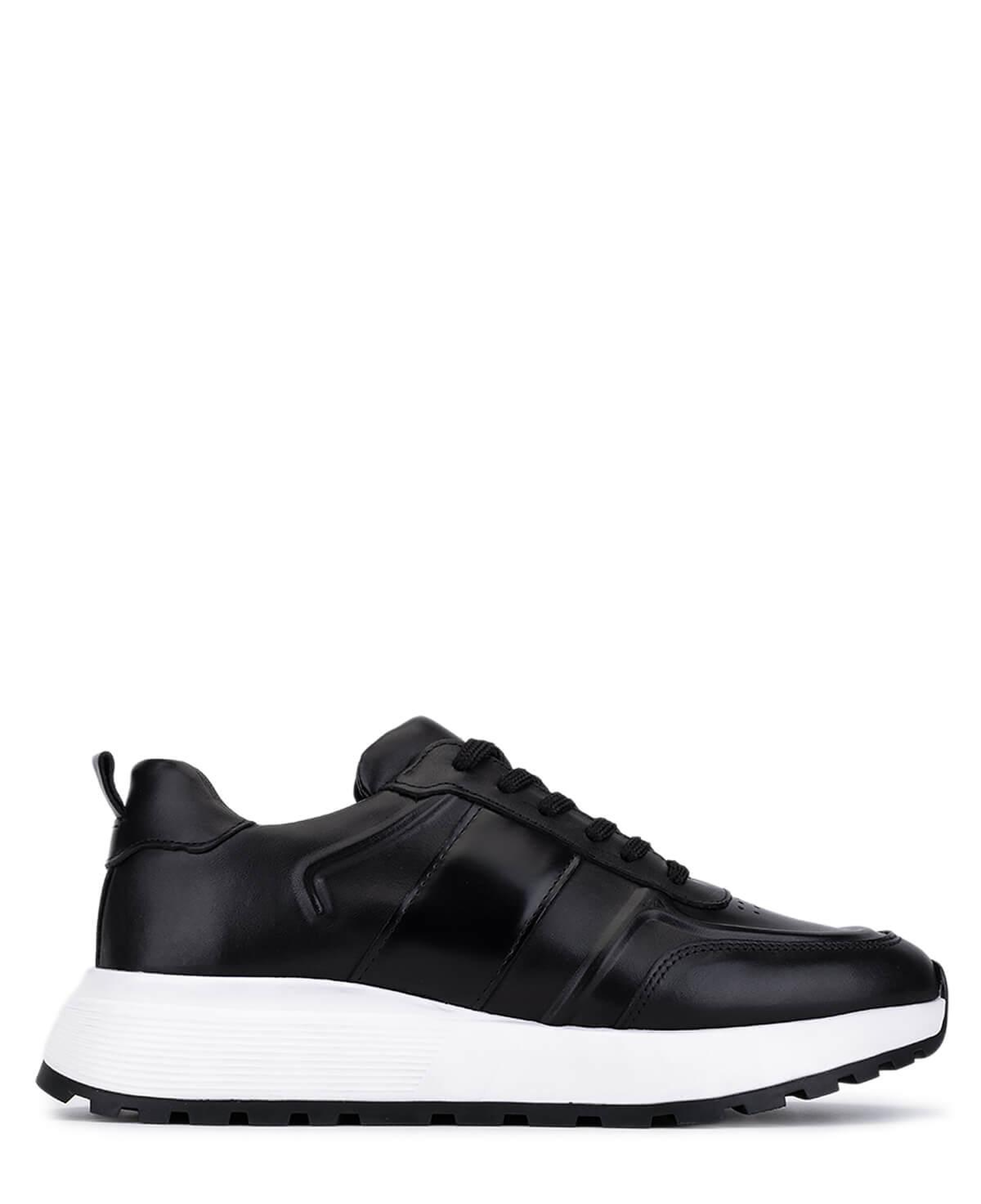 Tamer Tanca Erkek Hakiki Deri Siyah Sneakers & Spor Ayakkabı