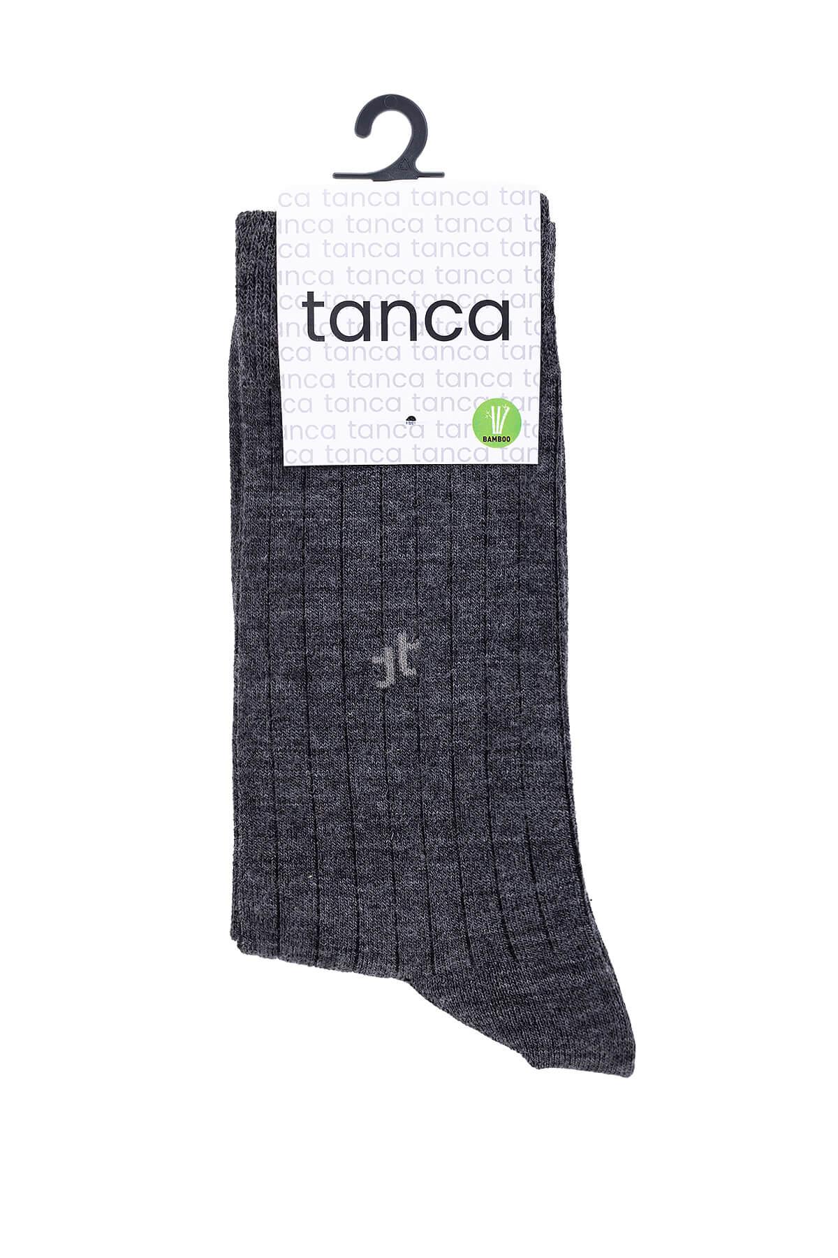 Tamer Tanca Erkek Tekstil Gri Klasik Çorap