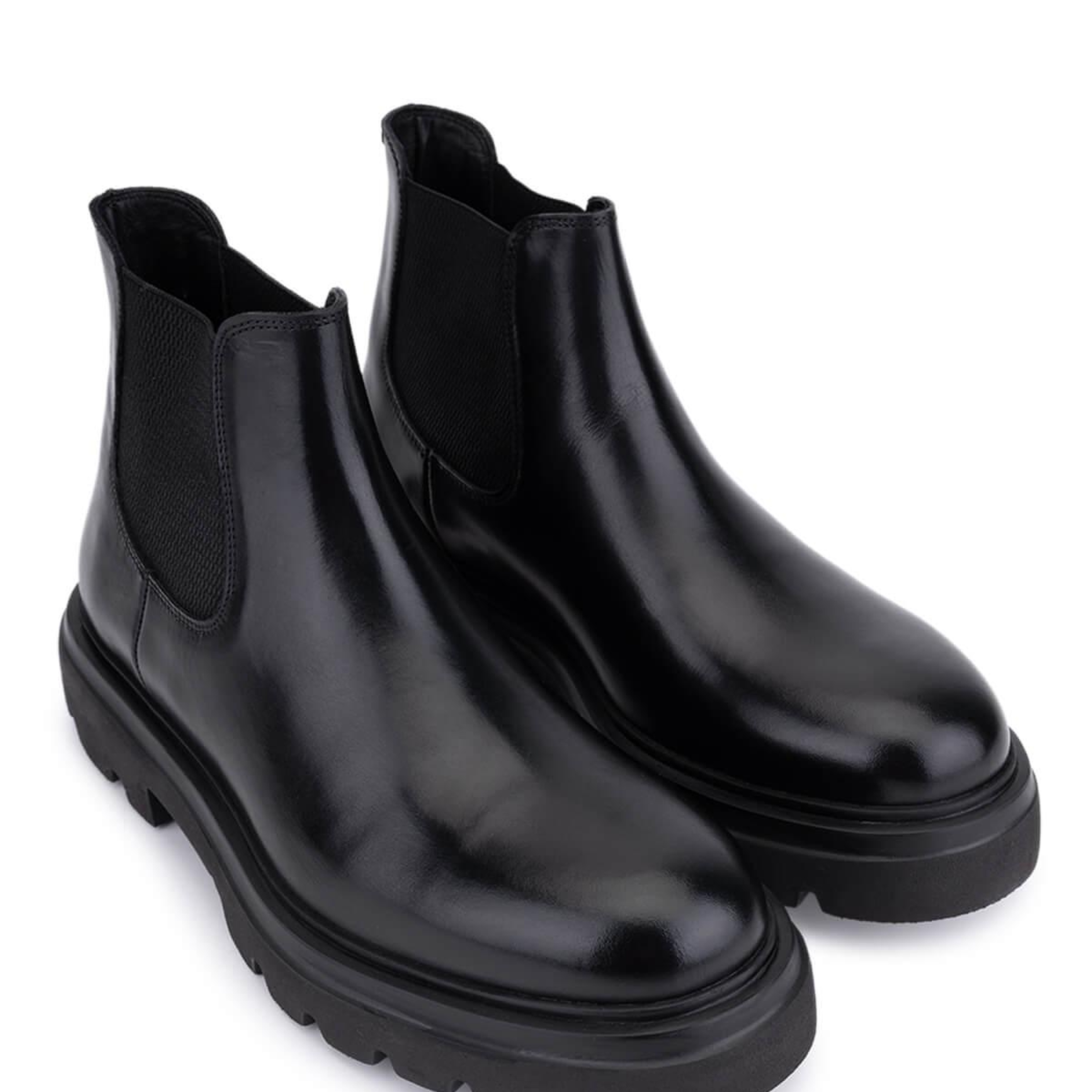 Tamer Tanca Erkek Hakiki Deri Siyah Casual Bot