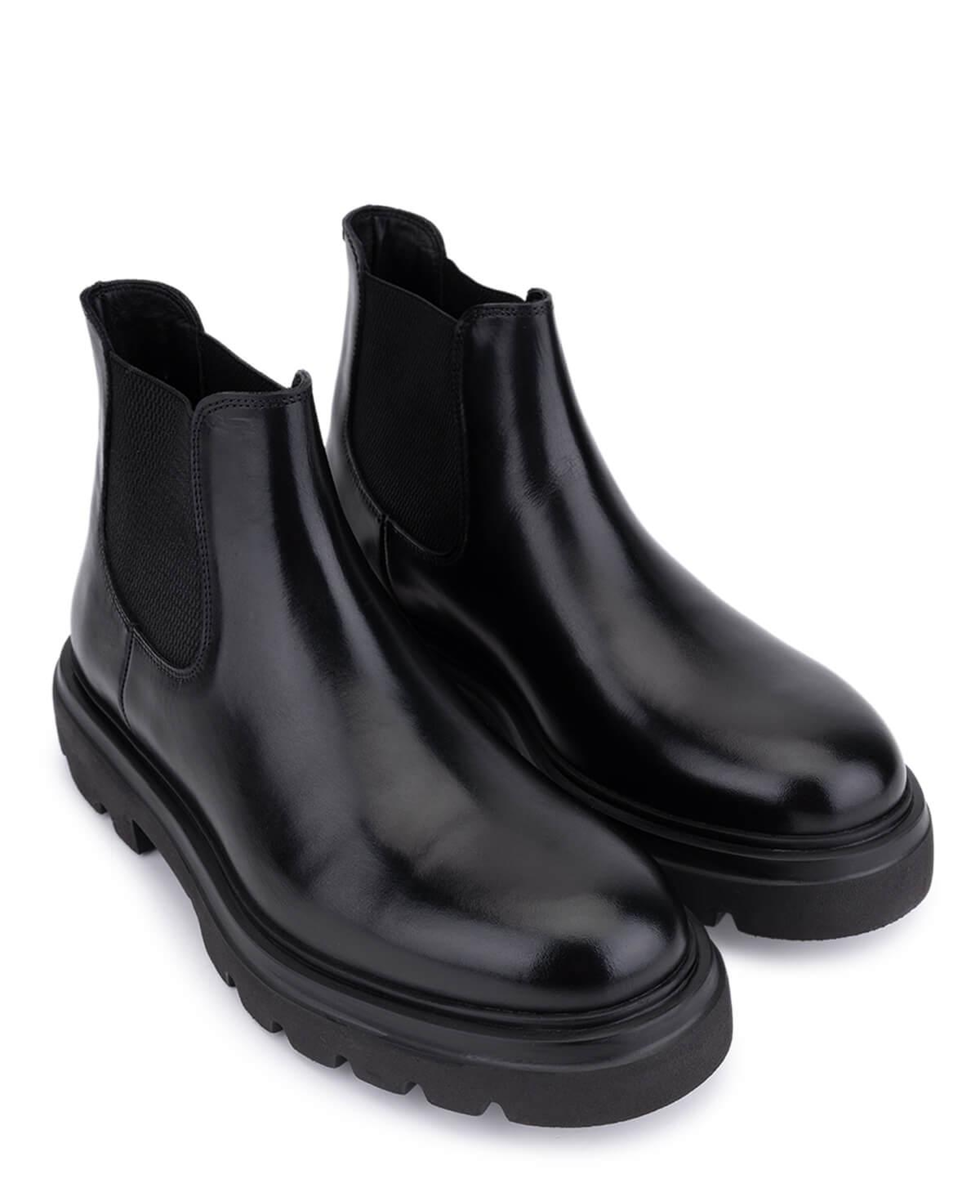 Tamer Tanca Erkek Hakiki Deri Siyah Casual Bot