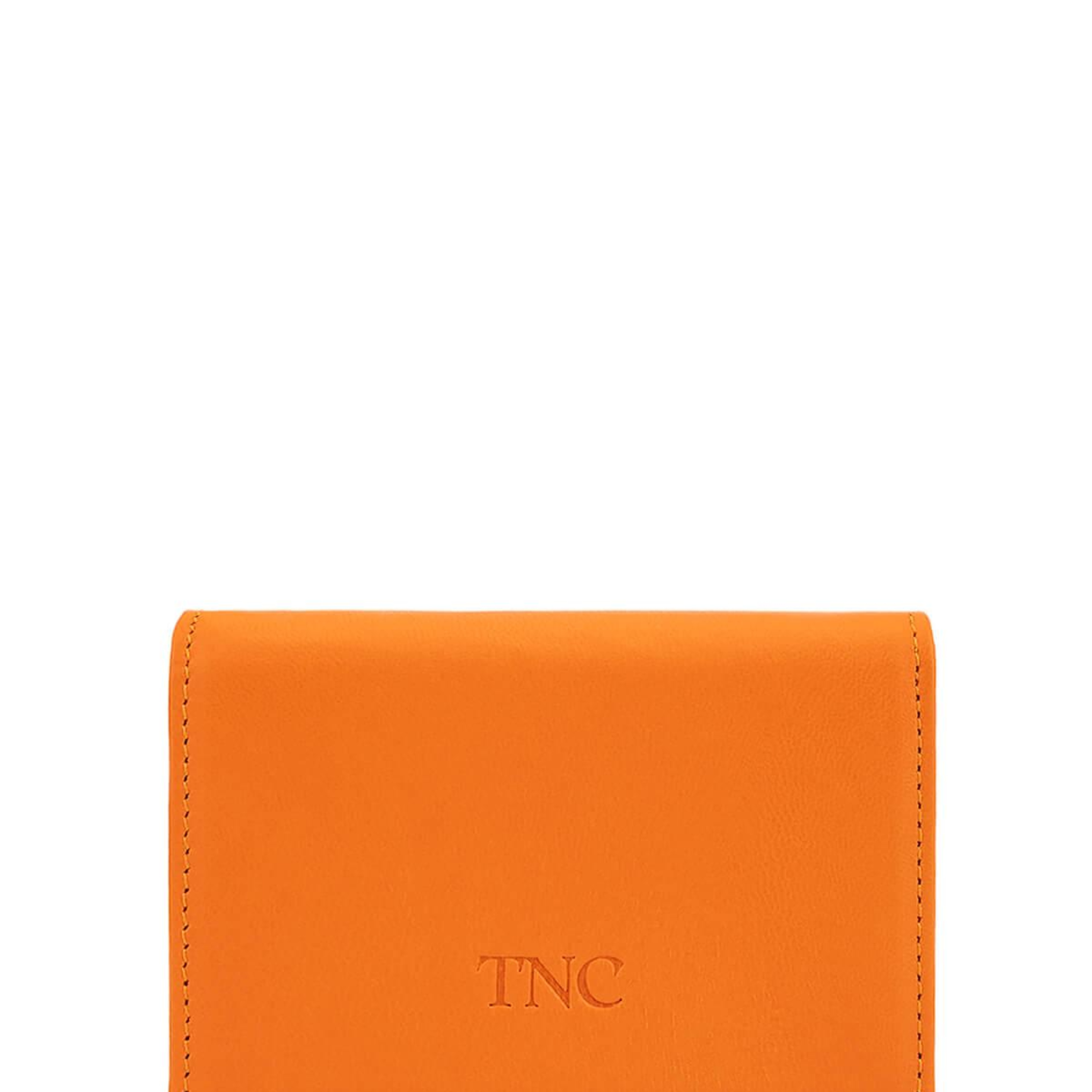 Tamer Tanca Erkek Hakiki Deri Turuncu Kartlık