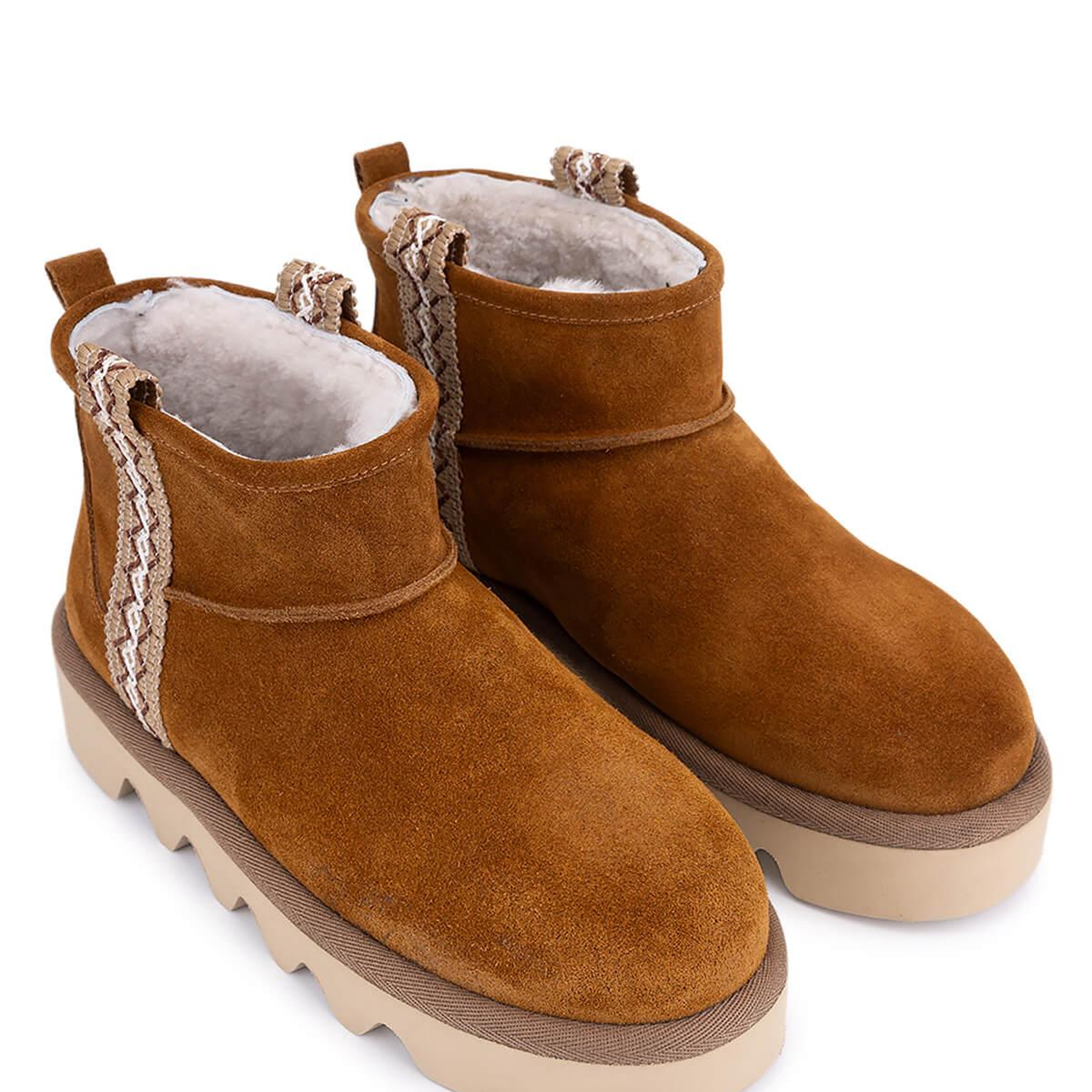 Tamer Tanca Kadın Hakiki Deri Tarçın Düz Bot