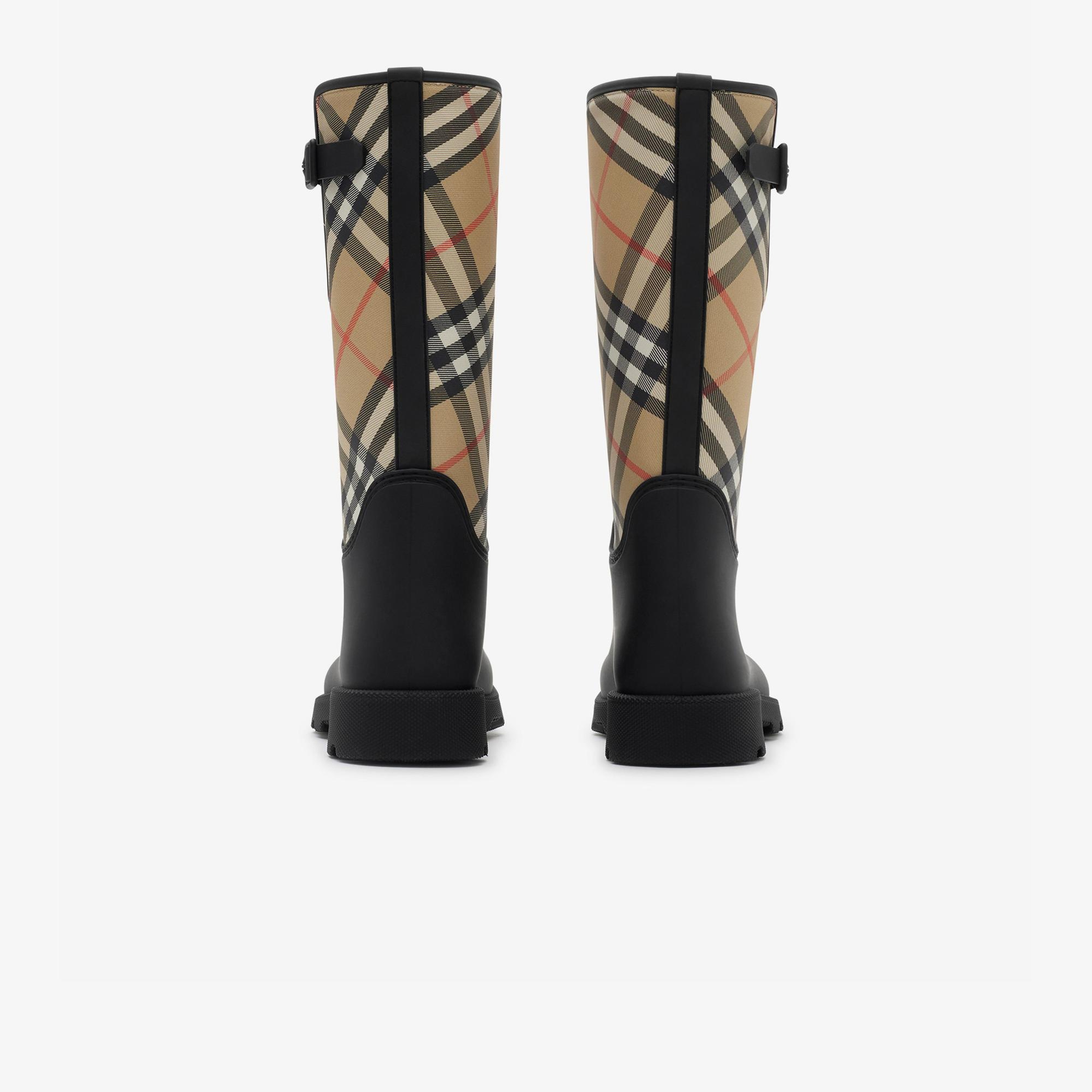 Burberry Rubber Marsh Stamp High Kadın Siyah Çizme