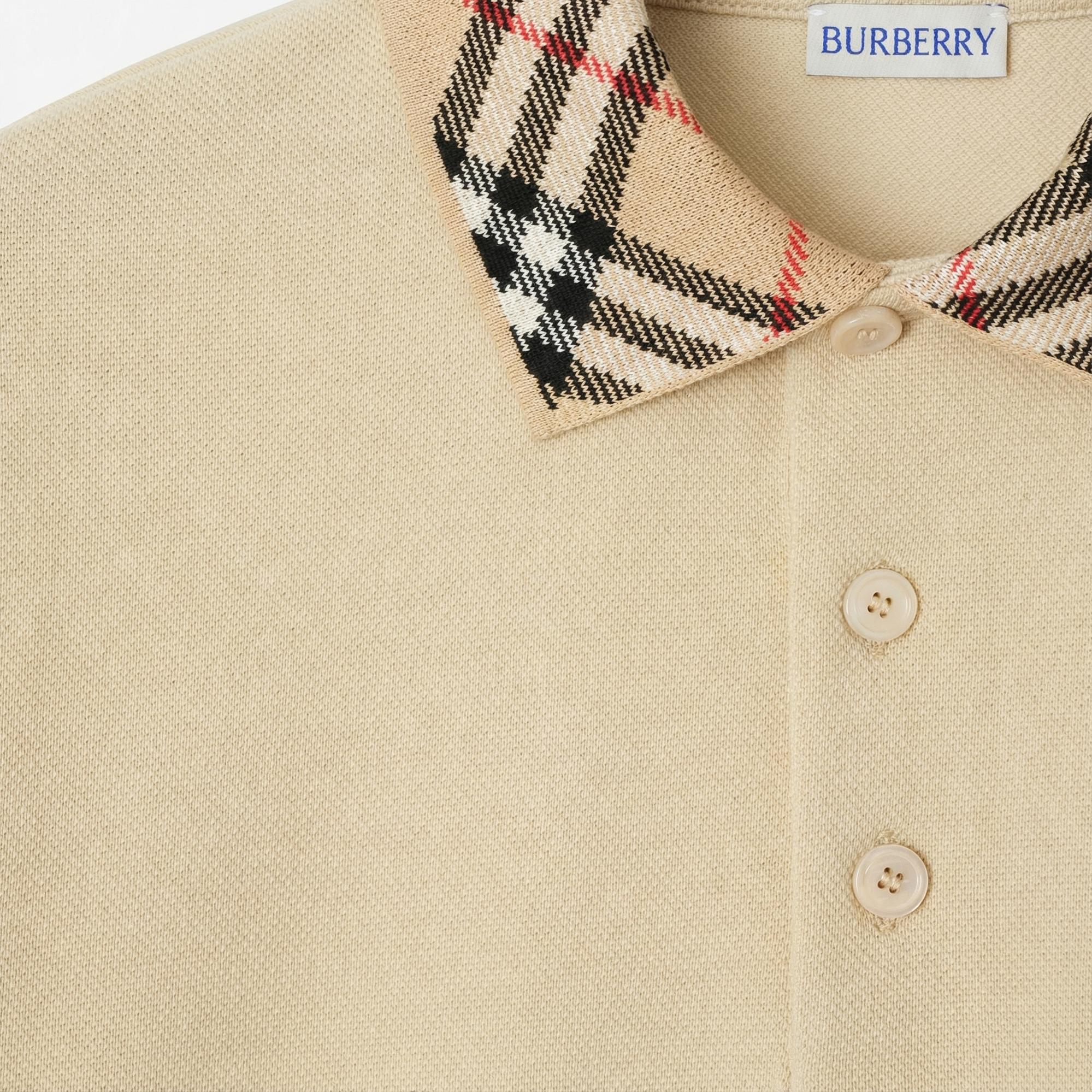 Burberry For Cotton Erkek Krem Polo