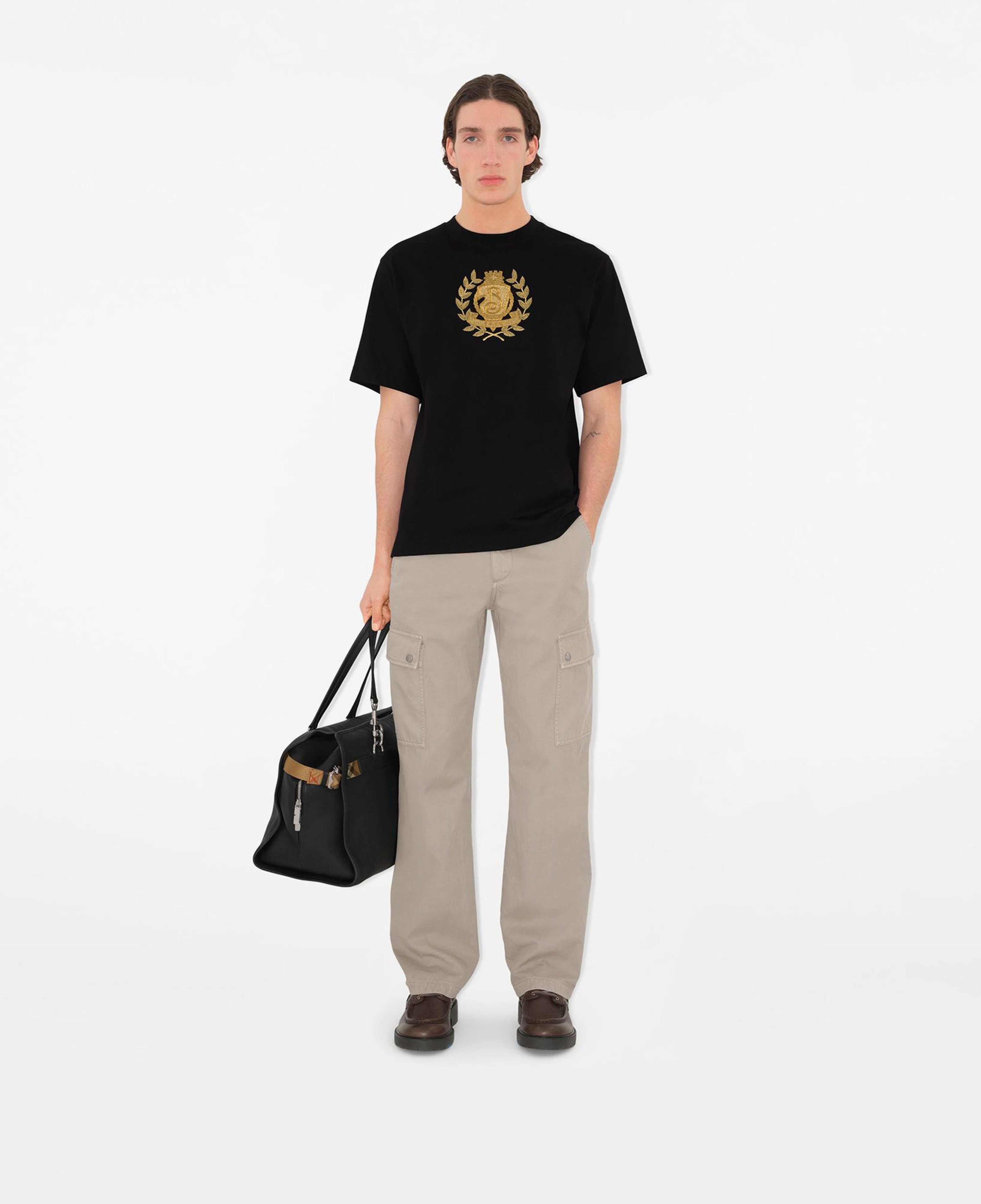 Burberry Sic Crest Cotton Erkek Siyah T-Shirt