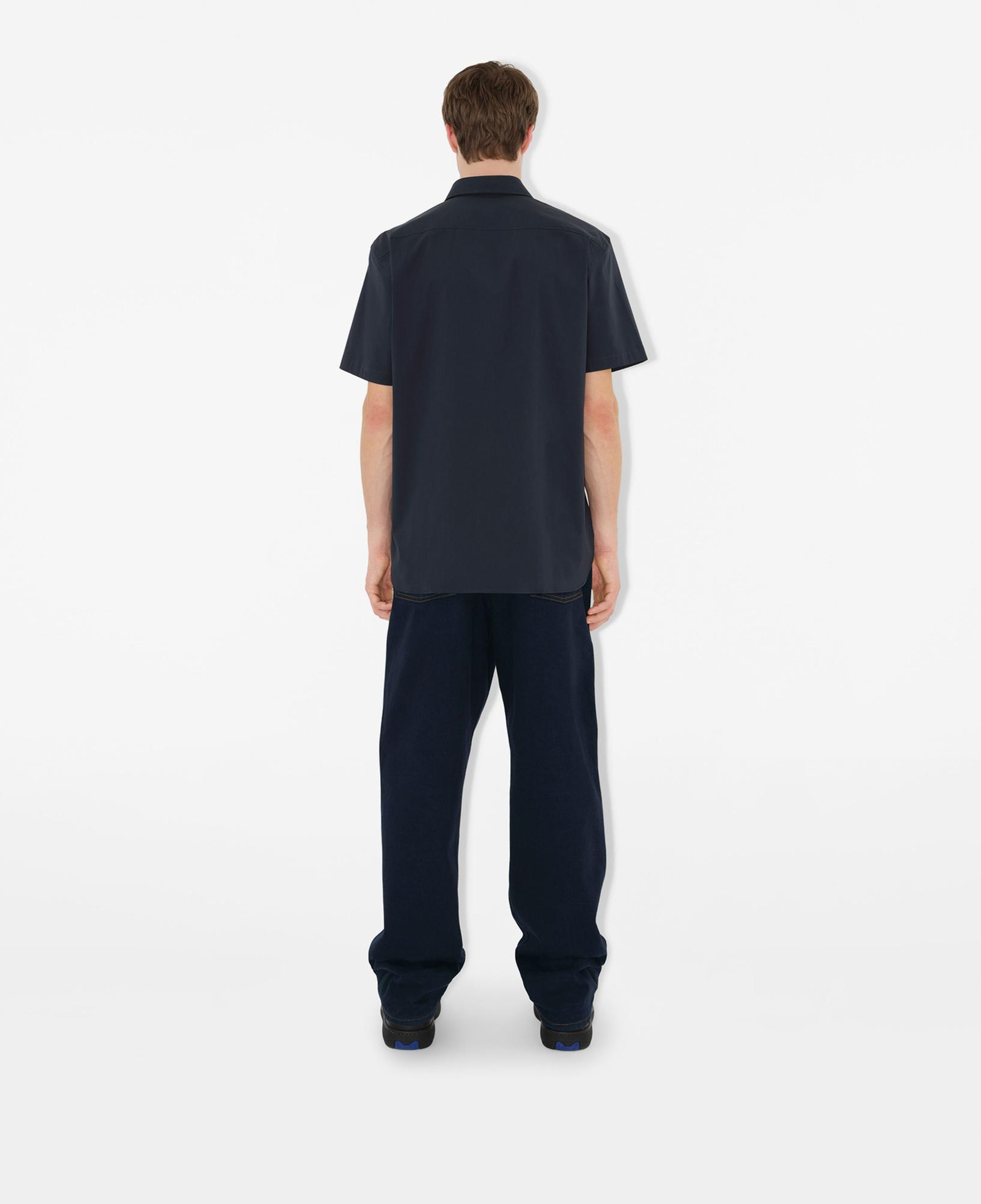 Burberry Stretch Pamuklu Erkek Lacivert Gömlek