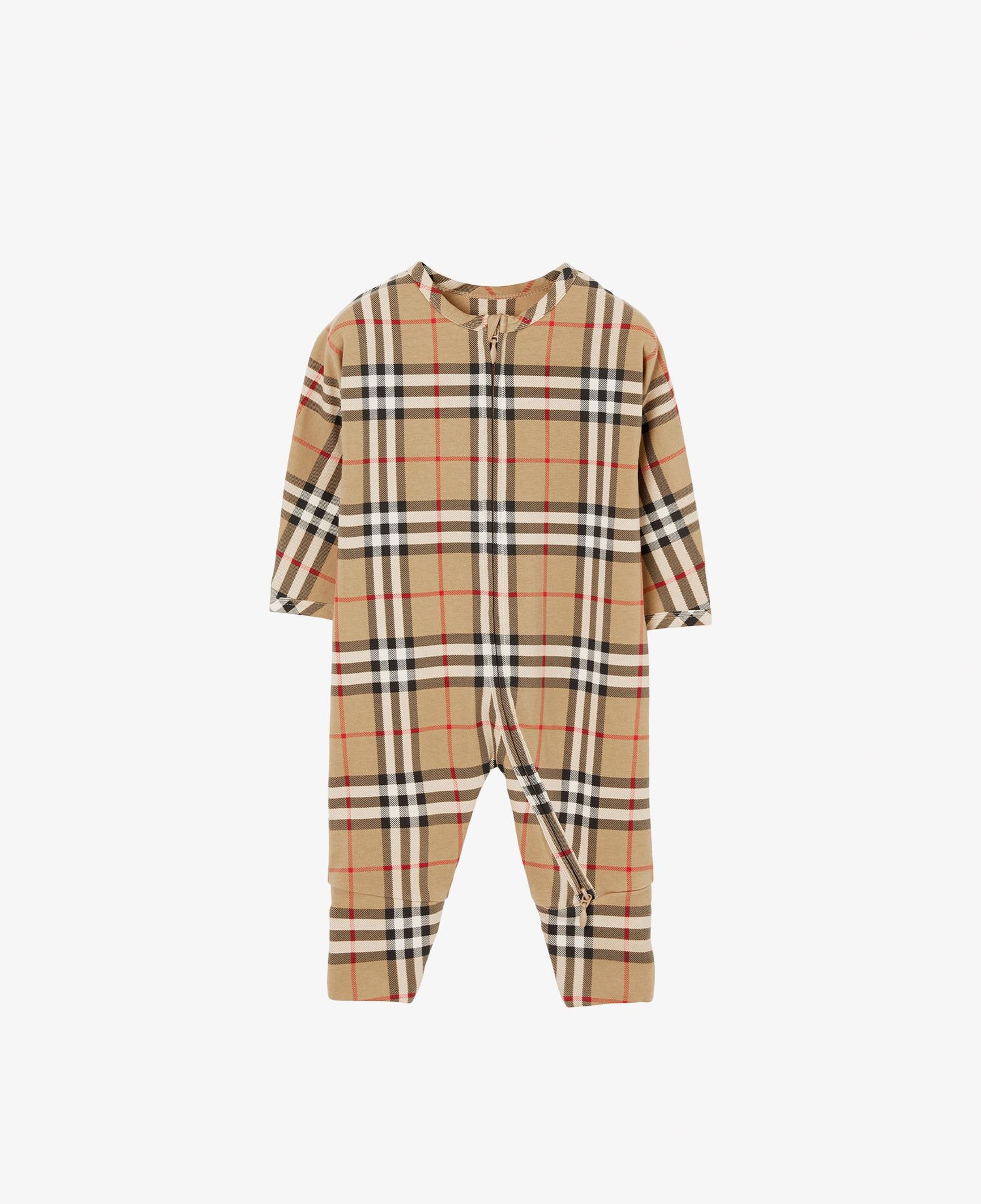 Burberry Claude Cotton Two-Piece Çocuk Bej Bebek Takımı