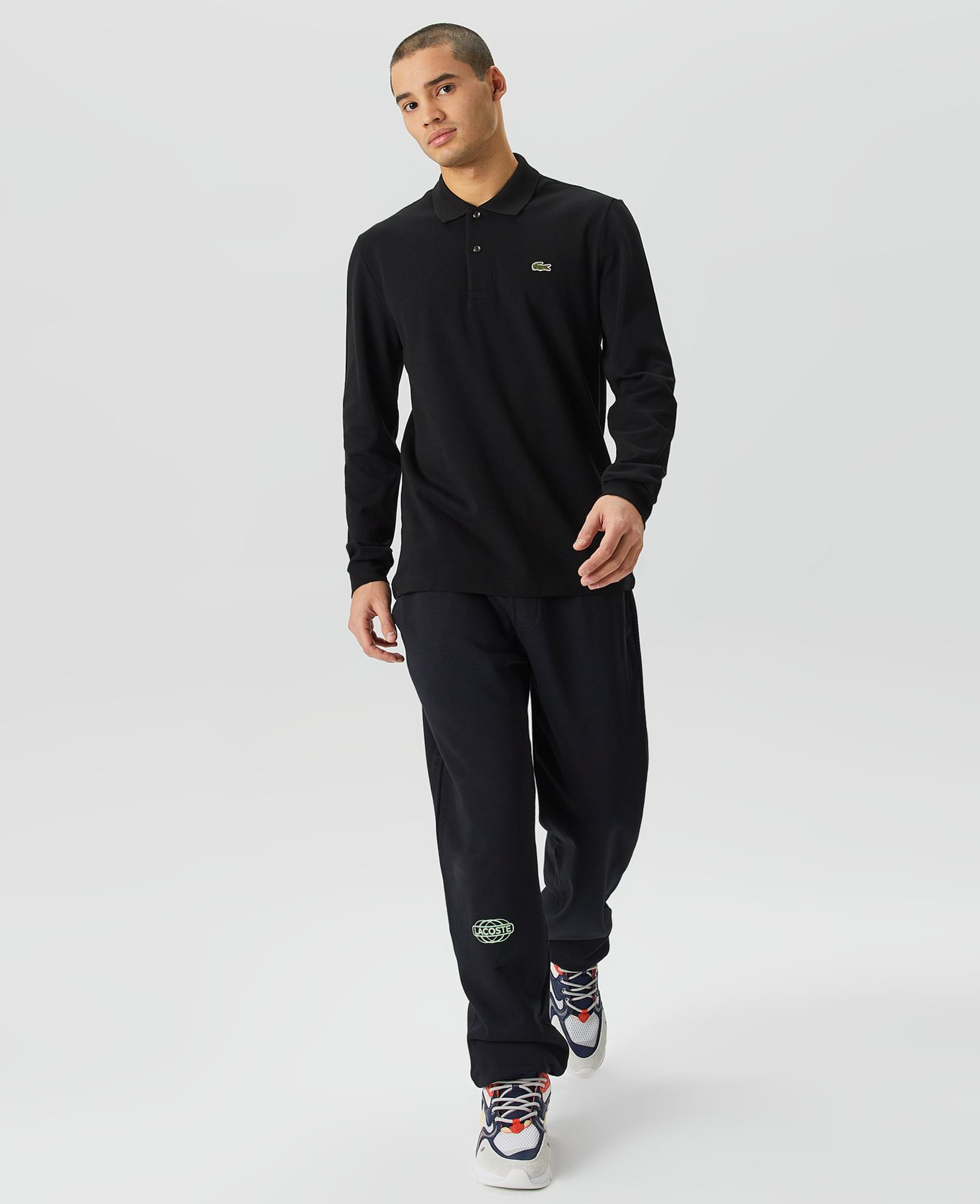 Lacoste Erkek Classic Fit Uzun Kollu Siyah Polo