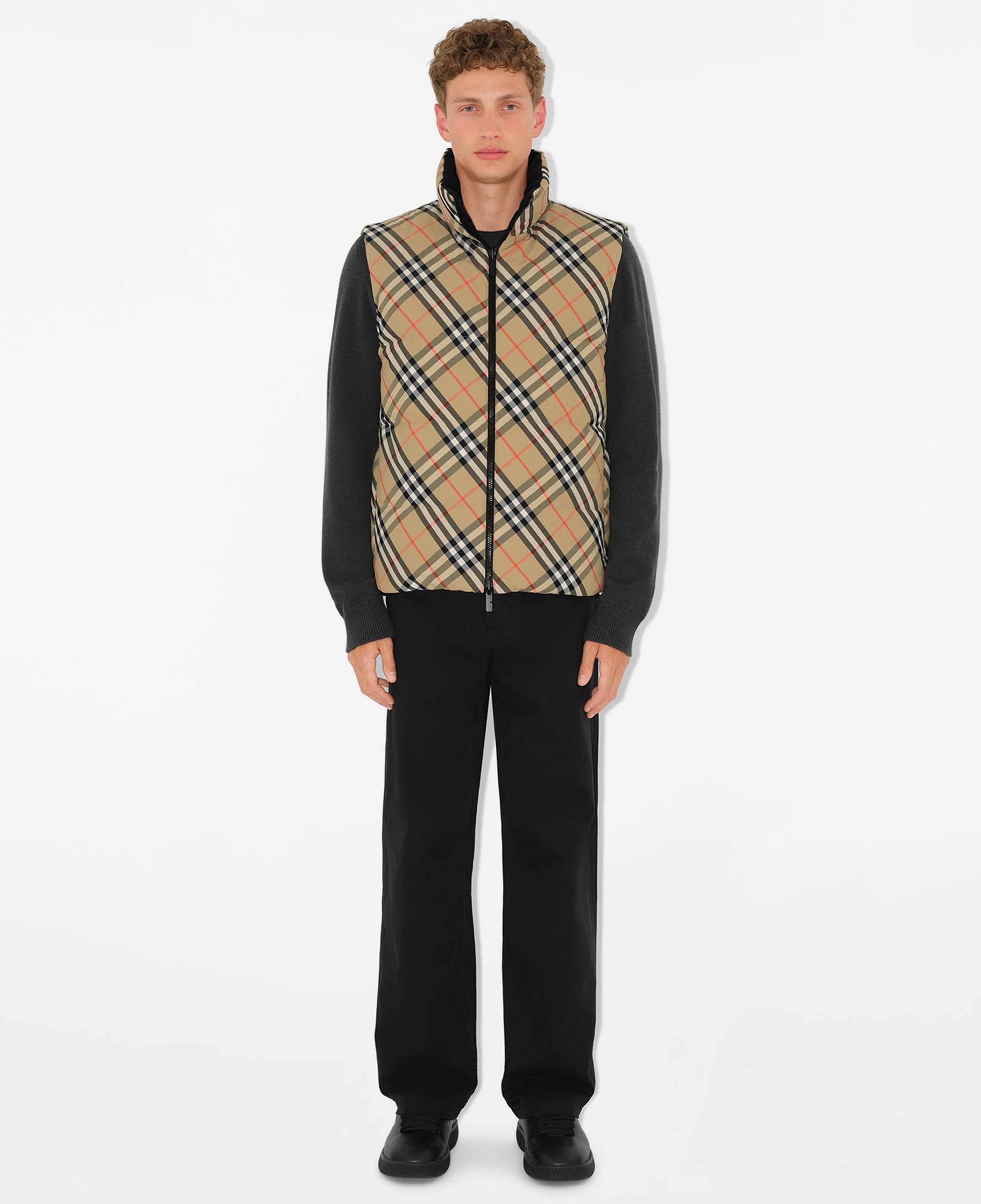 Burberry Reversible Check Nylon Padded Erkek Bej Ceket